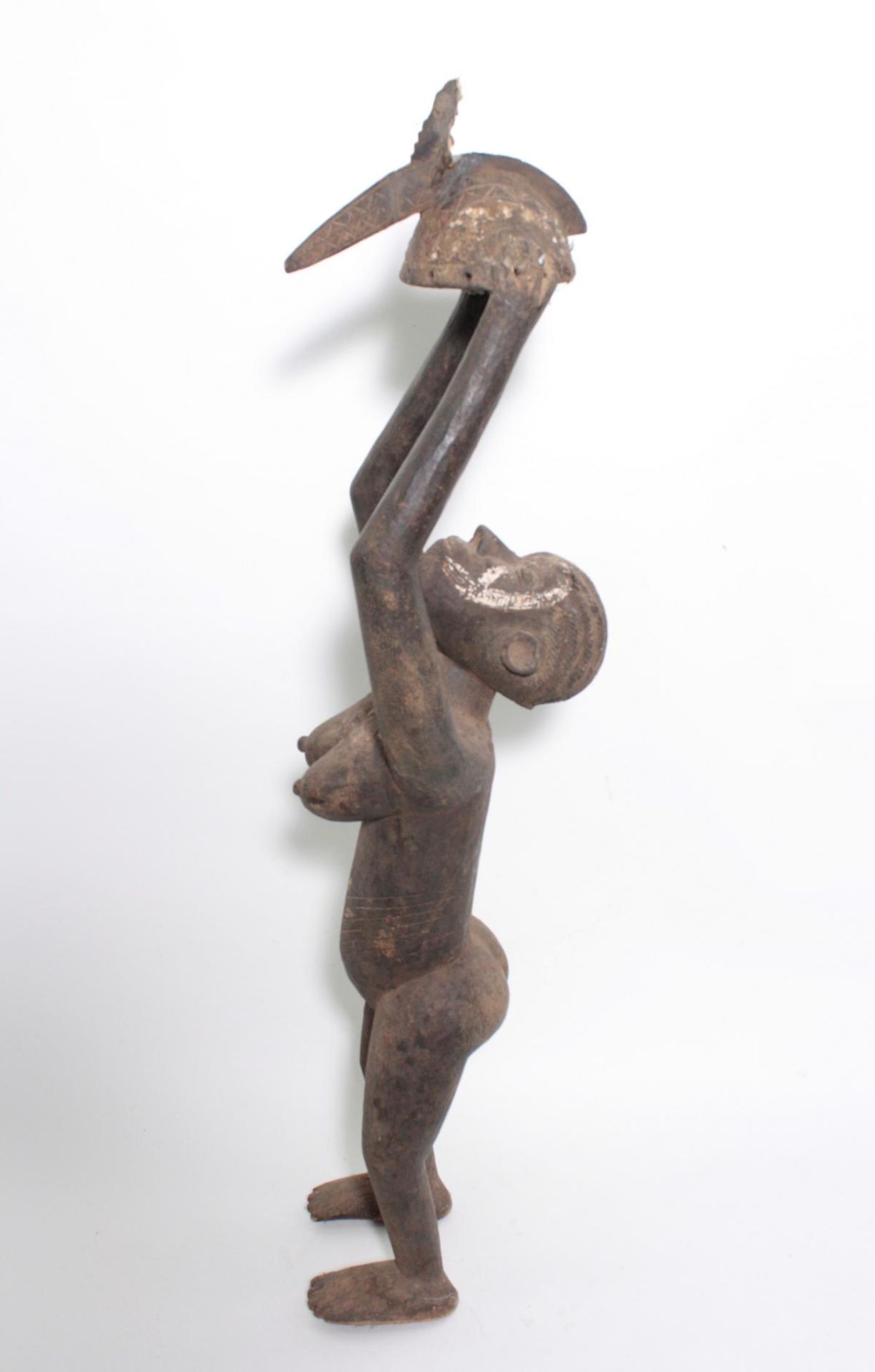 Ältere Weibliche Figur der Mossi, Burkina FasoHolz geschnitzt. Diese schlanke weibliche Statue - Bild 13 aus 16