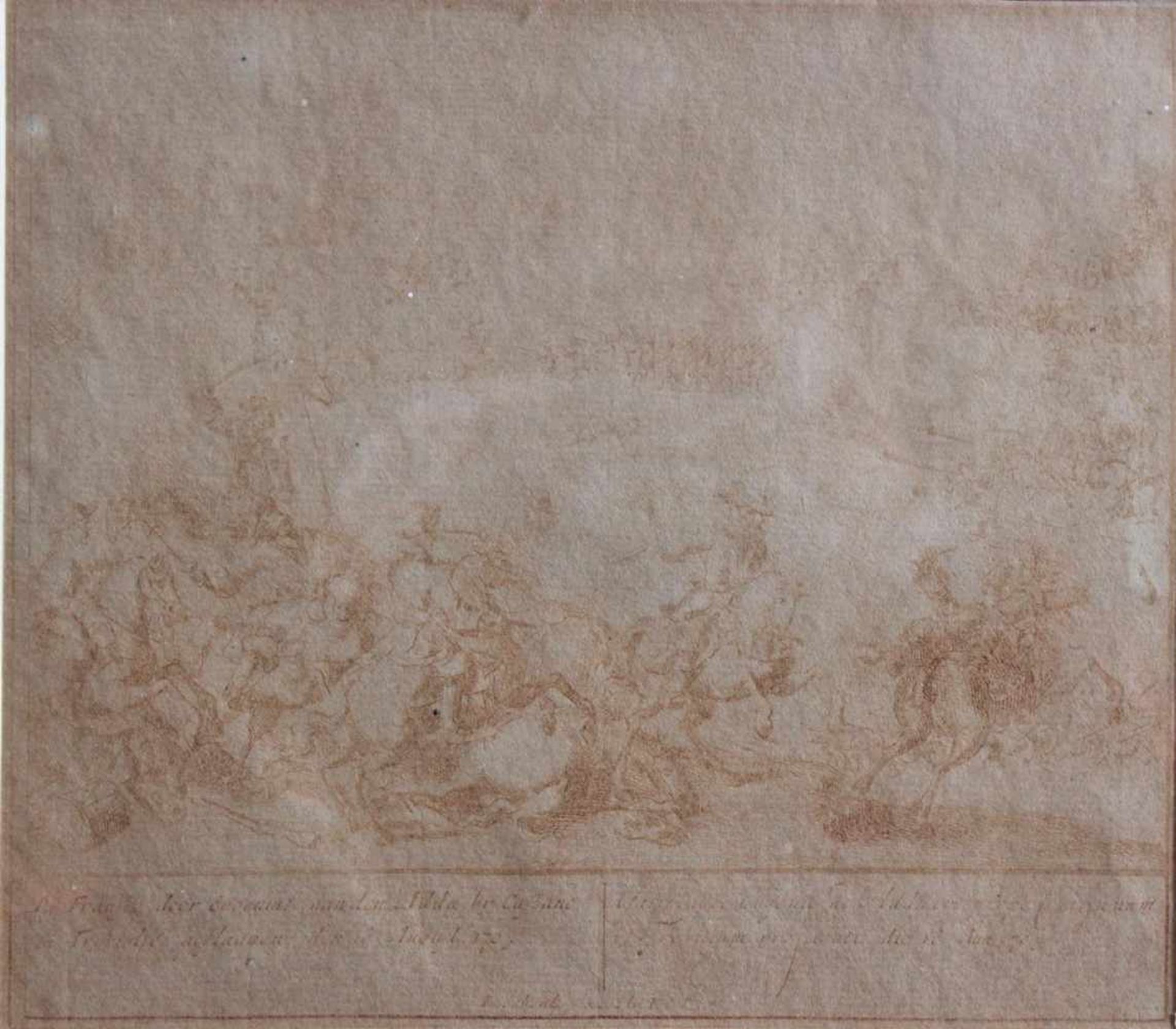 Pieter I Schenk (1660-1718/19)Rötel auf Papier. De Franße, door Eugenius, aan den Adda, by Caßano en - Bild 2 aus 5