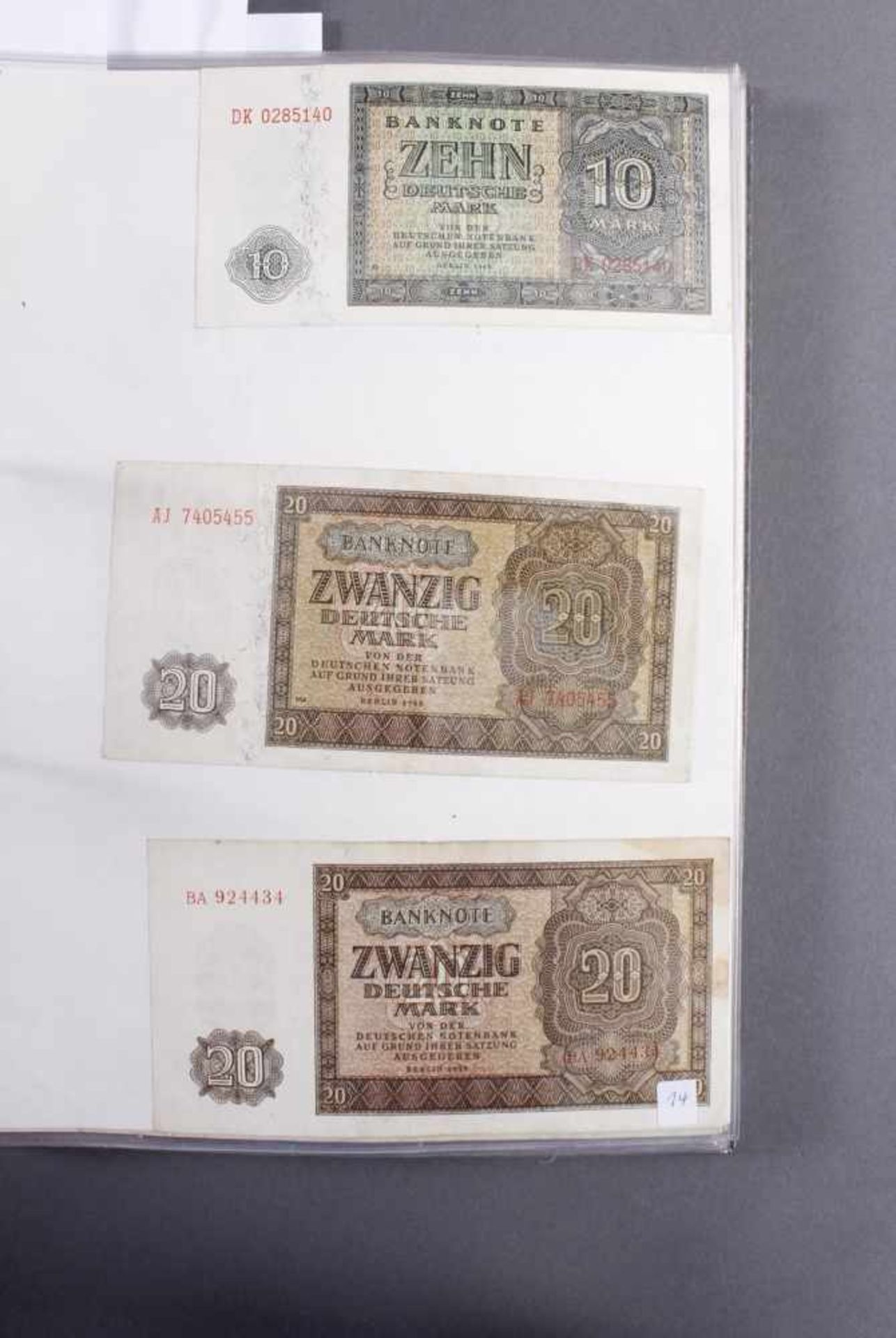 Kleine Sammlung GeldscheineÜber 130 Scheine in unterschiedlicher Erhaltung. Darunter: Deutsches - Bild 7 aus 21