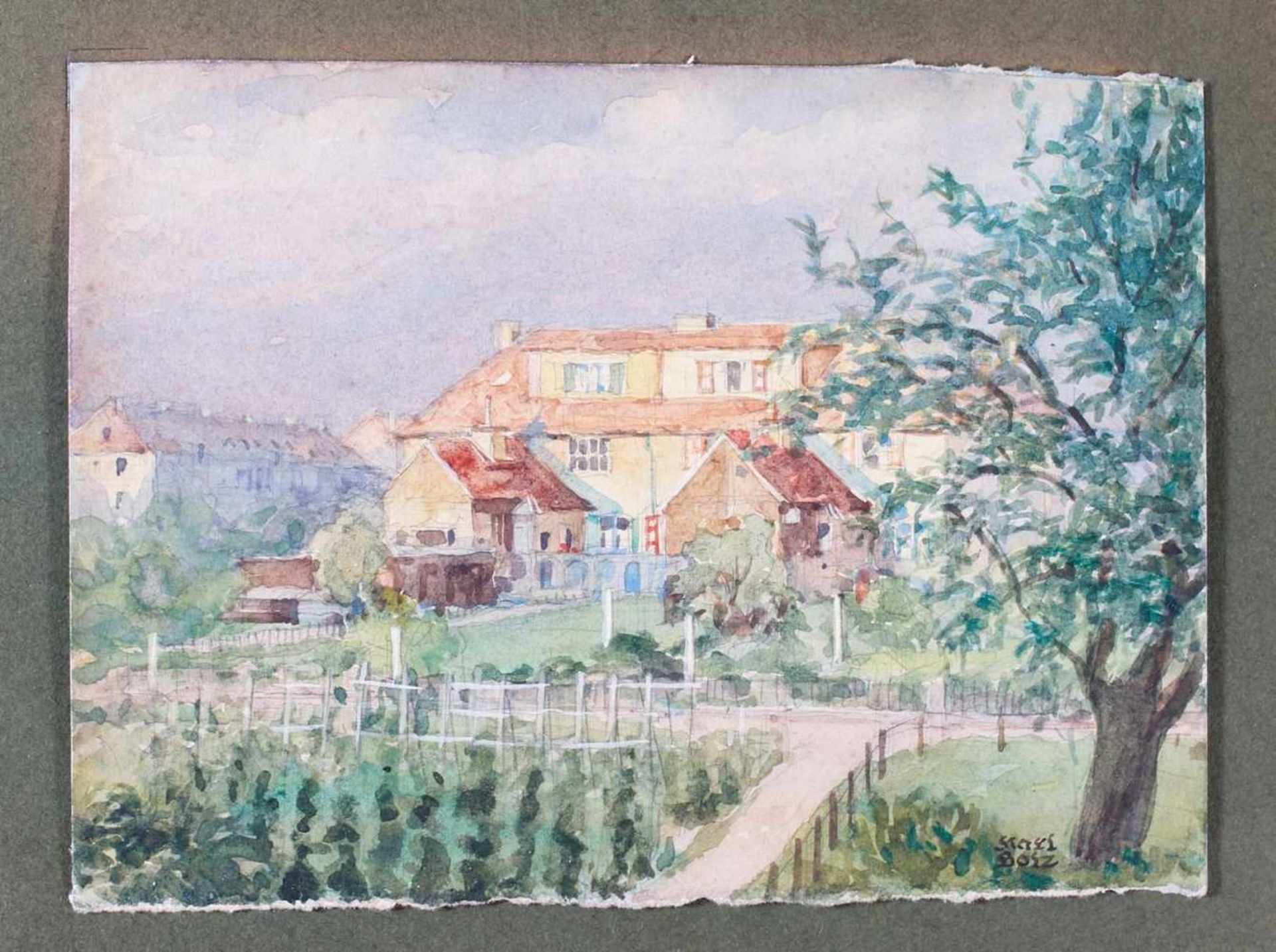 Karl BOLZ (1877-1954), AquarellAquarell auf Papier gemalt, unten rechts signiert, verso betitelt,