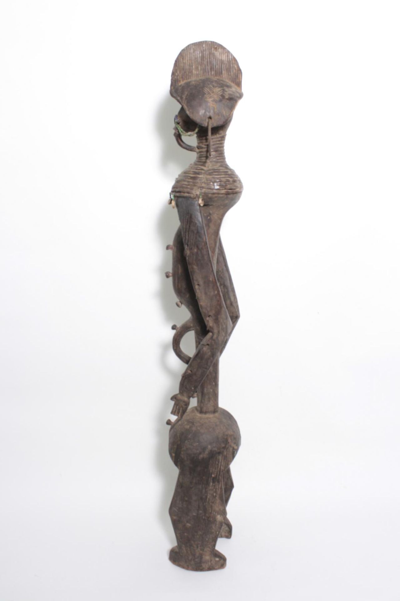 Ritualfigur der Mumuye, "Iagalagana", Nigeria. 1. Hälfte 20. Jh.Holz geschnitzt, dunkelbraune Patina - Bild 12 aus 15