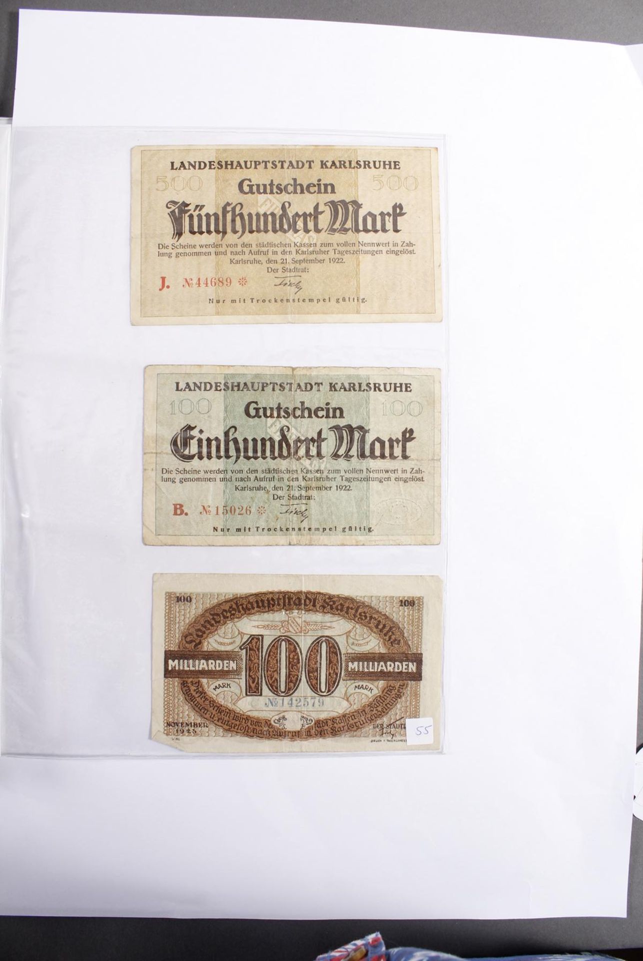 Sammlung NotgeldscheineWeit über 300 Notgeldscheine, zumeist nach Städten / Gemeinden sortiert. - Image 14 of 16