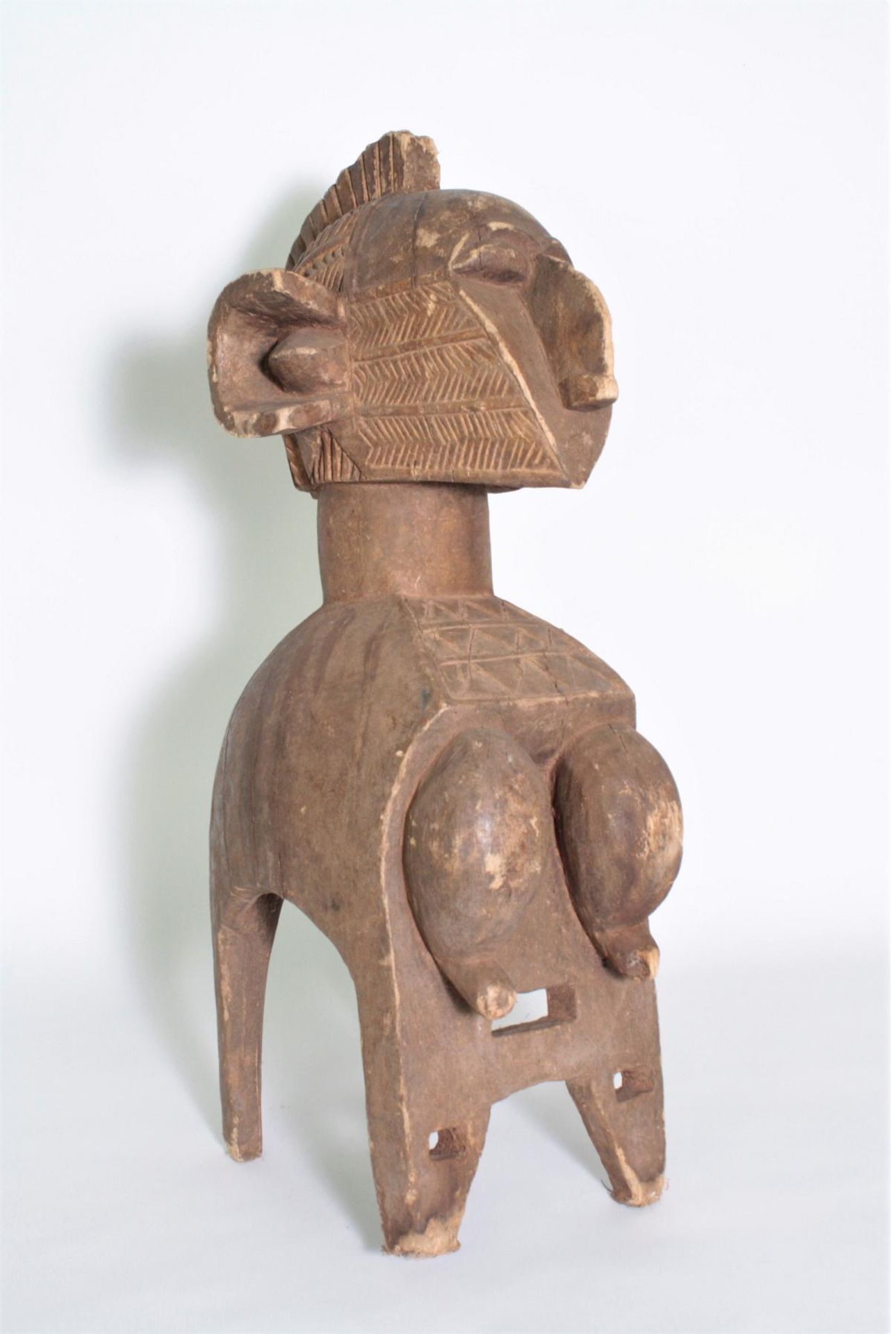 Tanzaufsatz Nimba (Demba), Baga, Guinea Bissau, 1. Hälfte 20. Jh.Holz geschnitzt, braune Patina, - Bild 2 aus 10