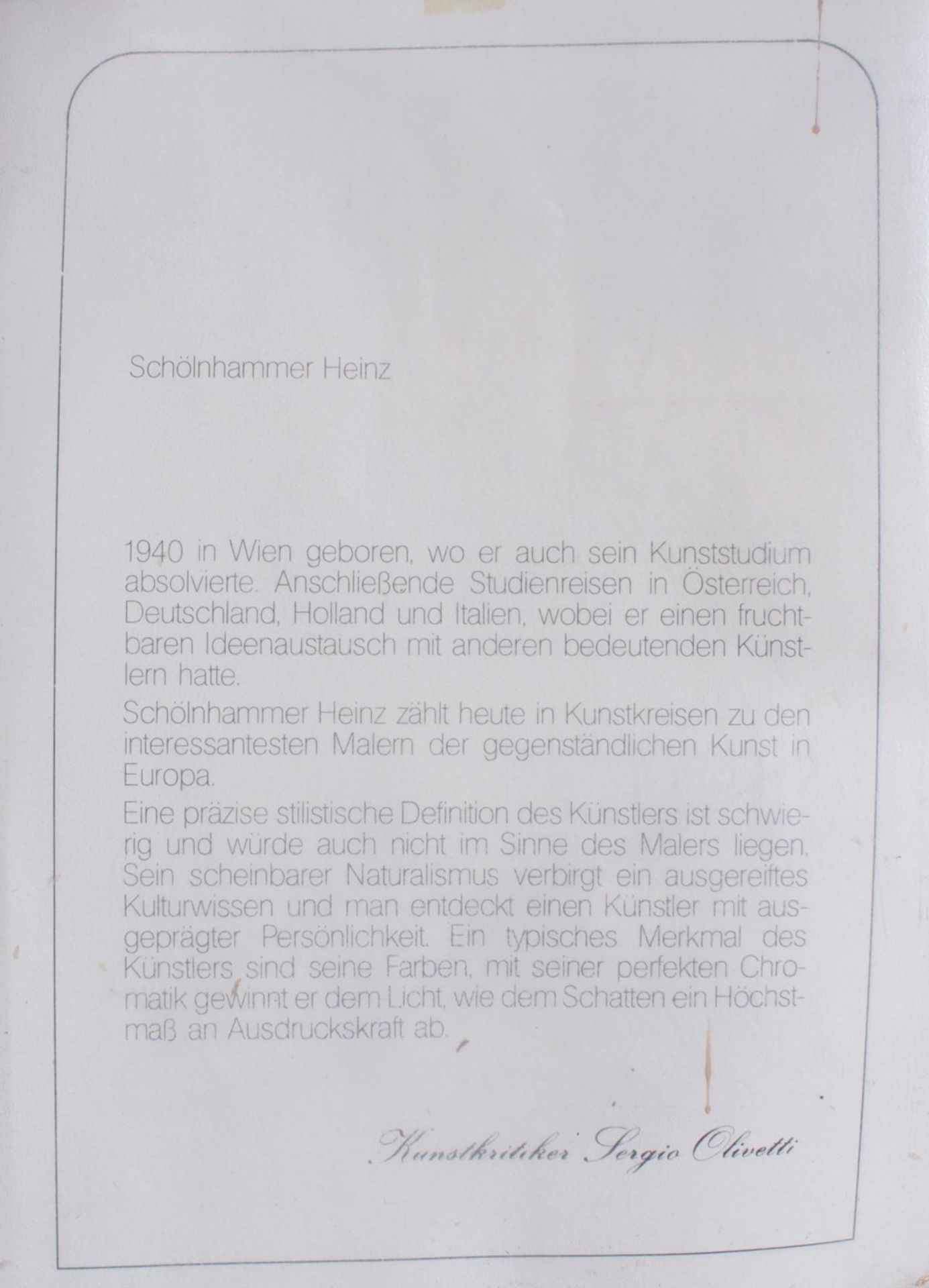 Heinz Schöllnhammer (1940), WeinbergÖl auf Leinwand gemahlt, unten links signiert, gerahmt, ca. 40 x - Bild 5 aus 5