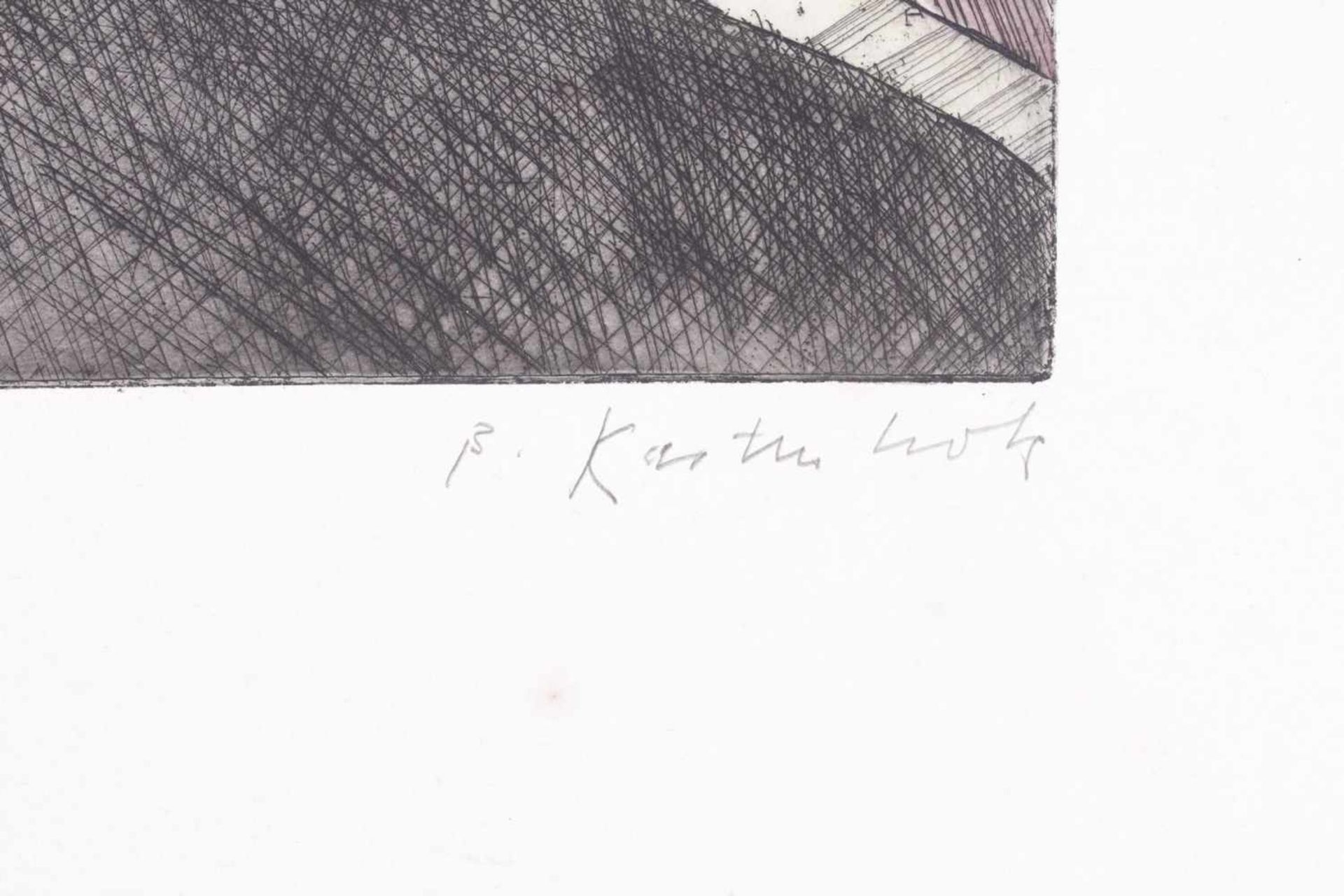 Bernd Kastenholz (Speyer 1949)Farbradierung, "Abstrakte Komposition", betitelt, rechts unten - Image 2 of 3