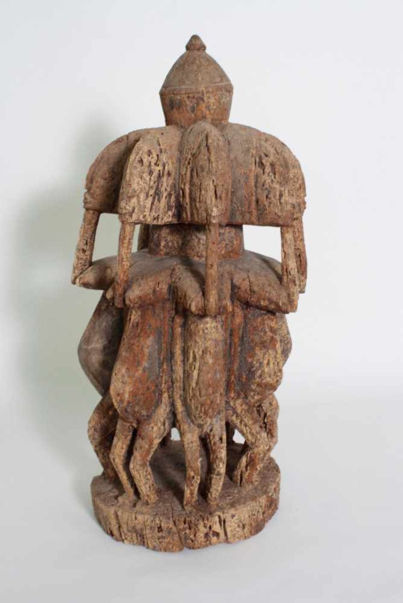 Großes Altar-Objekt, Dogon, Mali 1. Hälfte 20. Jh.Sakral-Objekt aus hellem, hartem und schwerem Holz - Bild 2 aus 8