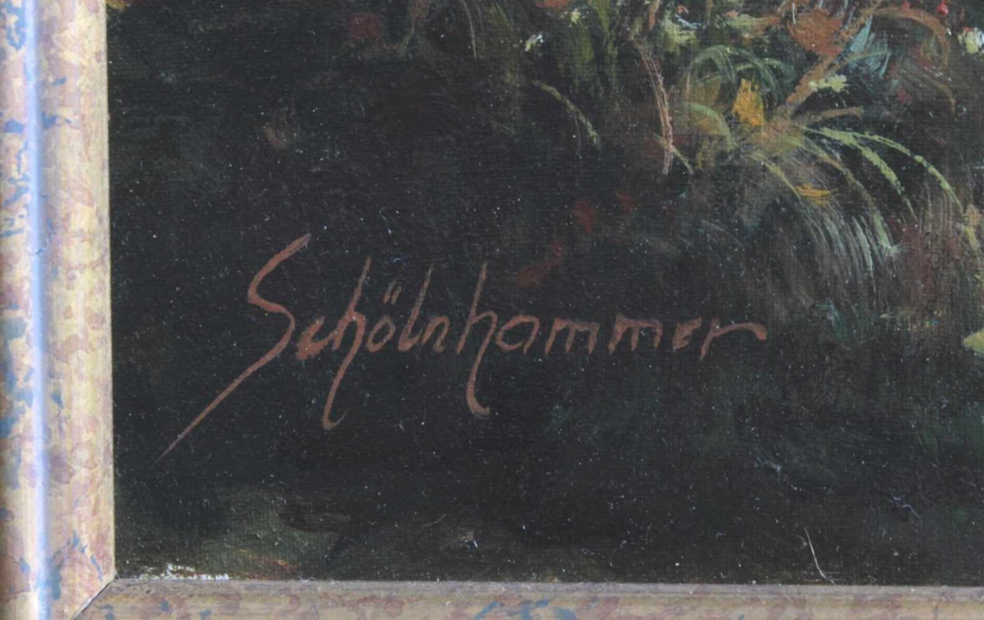 Heinz Schöllnhammer (1940), WeinbergÖl auf Leinwand gemahlt, unten links signiert, gerahmt, ca. 40 x - Bild 3 aus 5