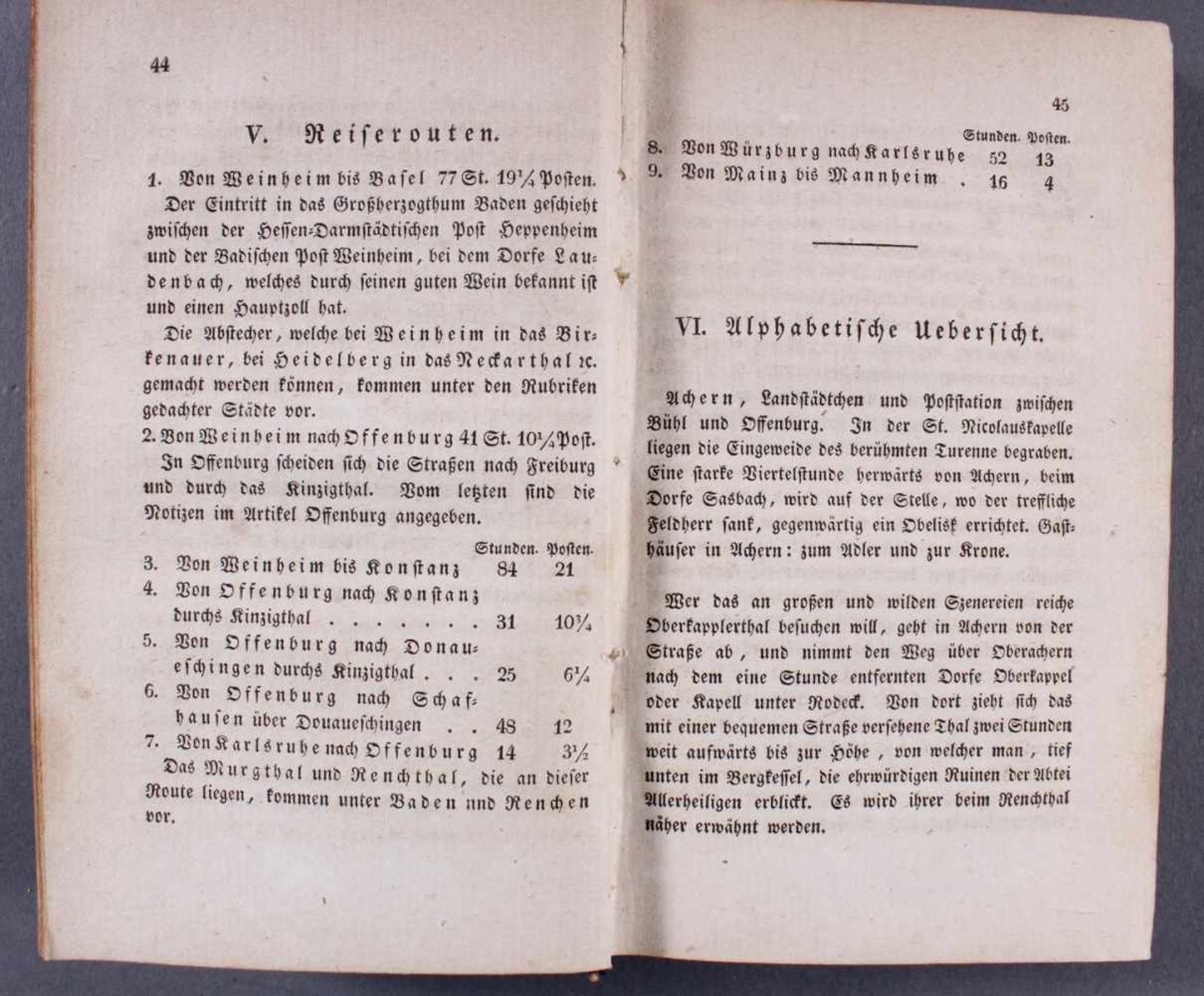 Reiseführer: Führer für Reisende durch das Großherzogtum Baden, H.A. Schreiber 1828Einband mit - Bild 6 aus 7