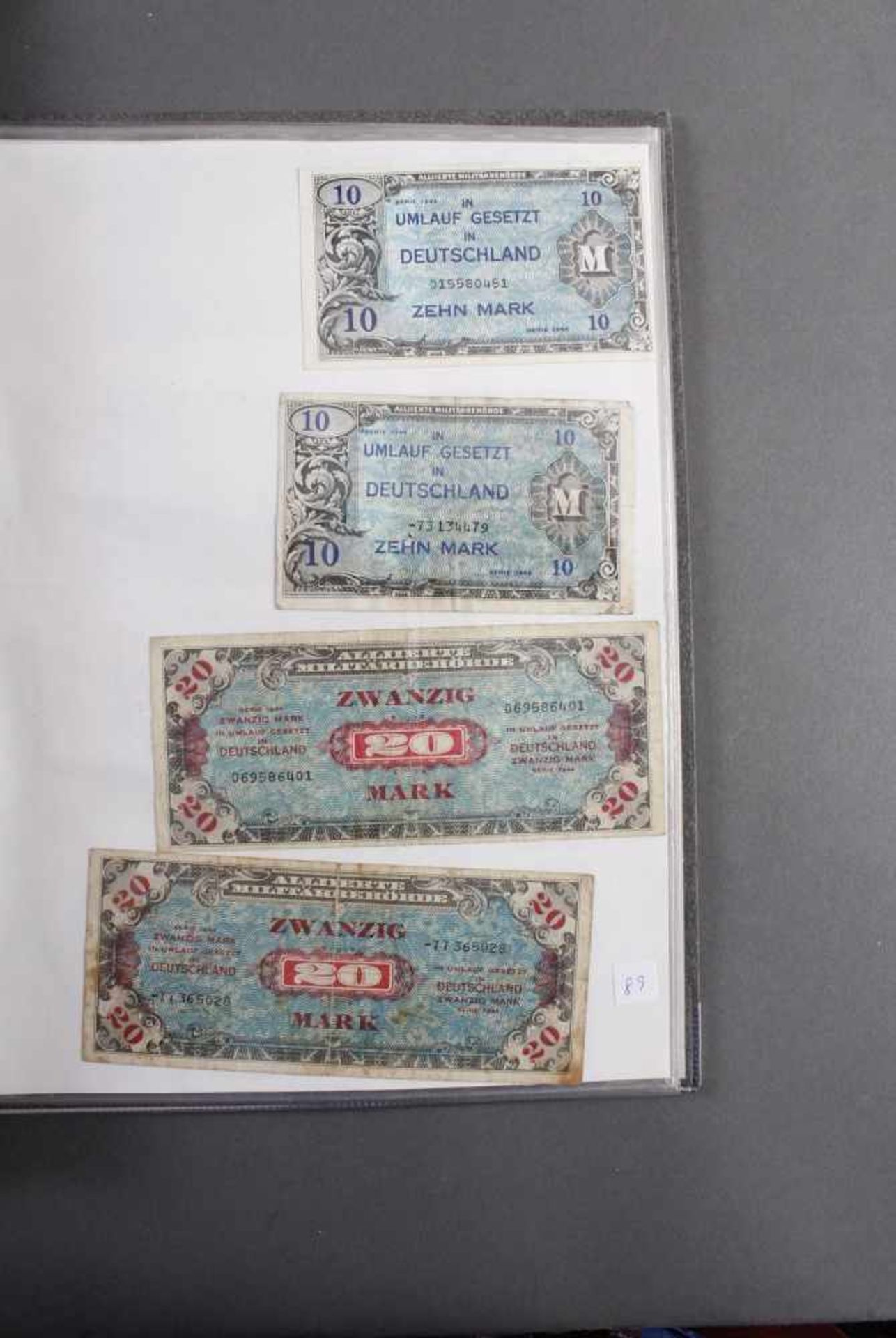 Geldscheinsammlung 1898 - 1949Umfangreiche Sammlung mit weit über 200 Geldscheinen in allen - Bild 19 aus 20