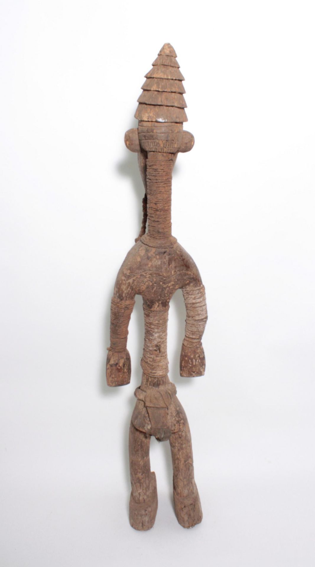 Ältere Große Figur, Dogon oder Bambara, MaliHolz, matte Krusten Patina, stehender Figur mit hohem - Bild 9 aus 16