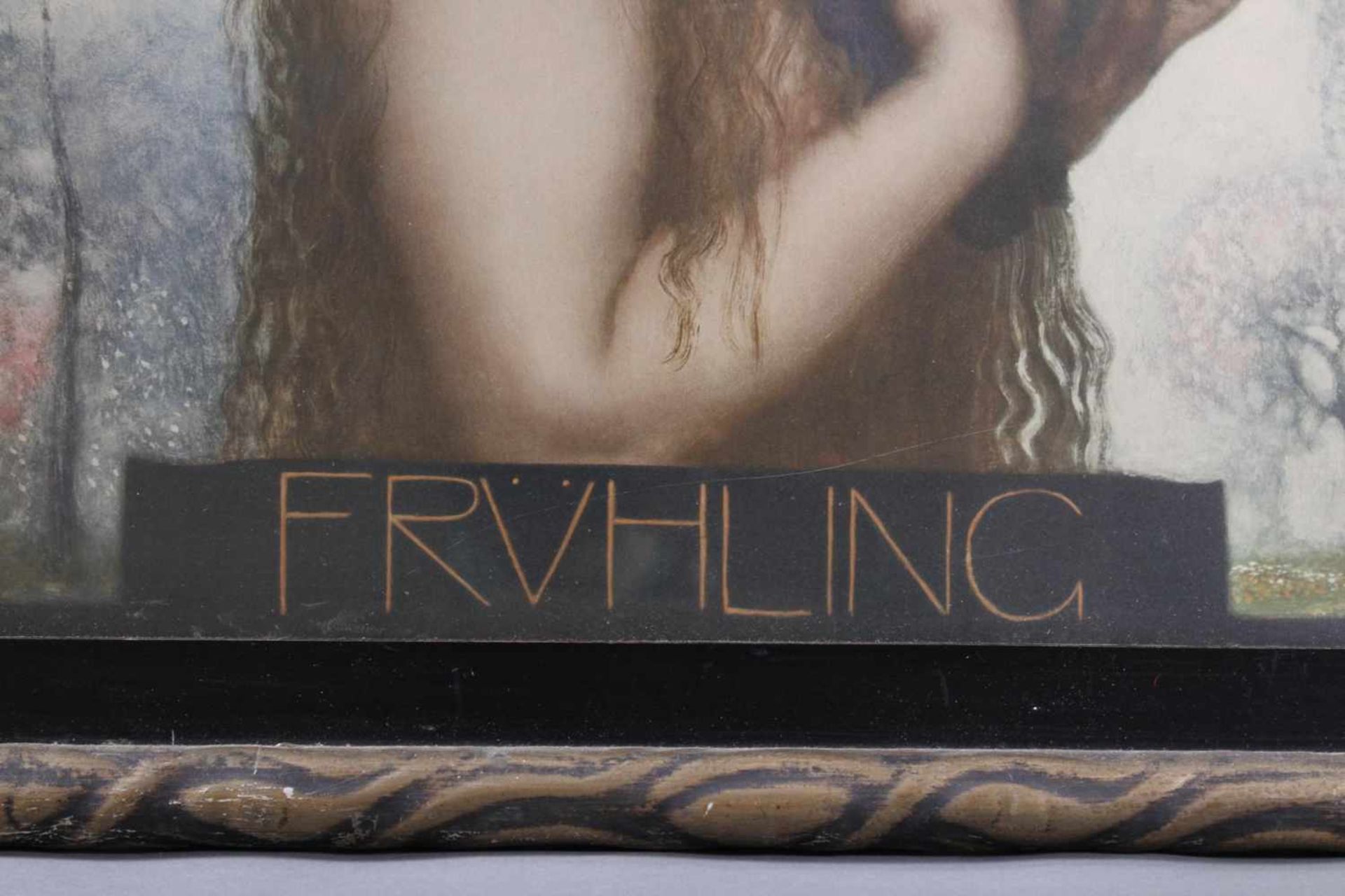 Franz von Stuck (1863-1928)Farblithografie / Lichtdruck, Frühling, gerahmt. Druckgrafik unter Rahmen - Bild 3 aus 6