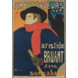Plakat - Henri de Toulouse-Lautrec (1864-1901), "Ambassadeurs""Ambassadeurs/Aristide Bruant".