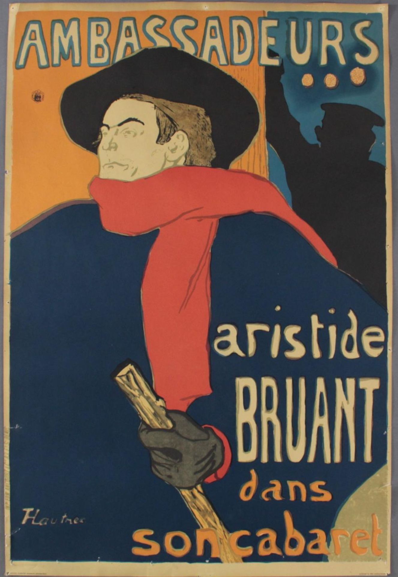 Plakat - Henri de Toulouse-Lautrec (1864-1901), "Ambassadeurs""Ambassadeurs/Aristide Bruant".