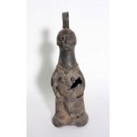 Bronze-Doppelkopf-Glocke, Benin, Nigeria, 1. Hälfte 20. Jh.Doppelkopf-Glocke, der Klangkörper ist