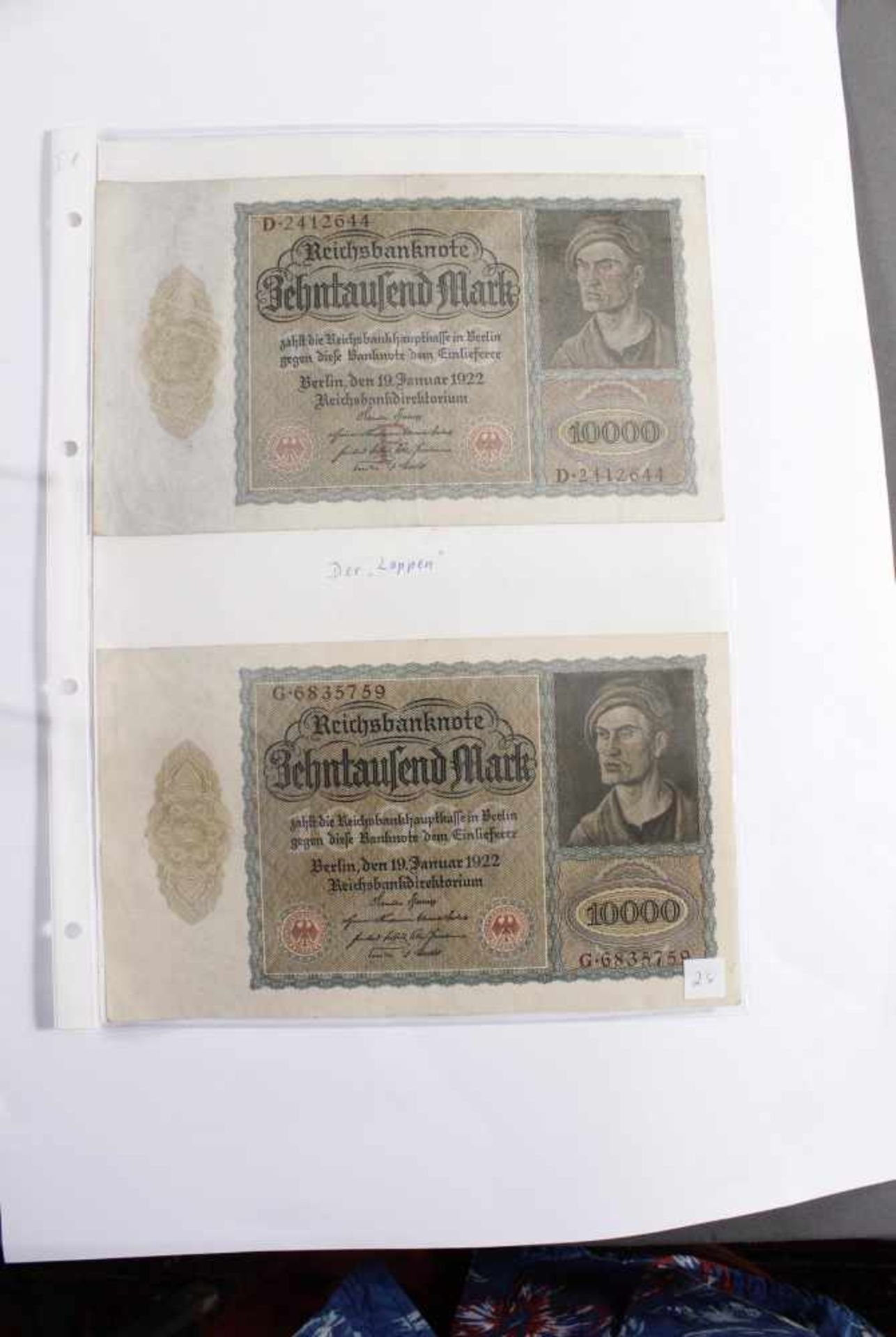 Geldscheinsammlung 1898 - 1949Umfangreiche Sammlung mit weit über 200 Geldscheinen in allen - Image 6 of 20