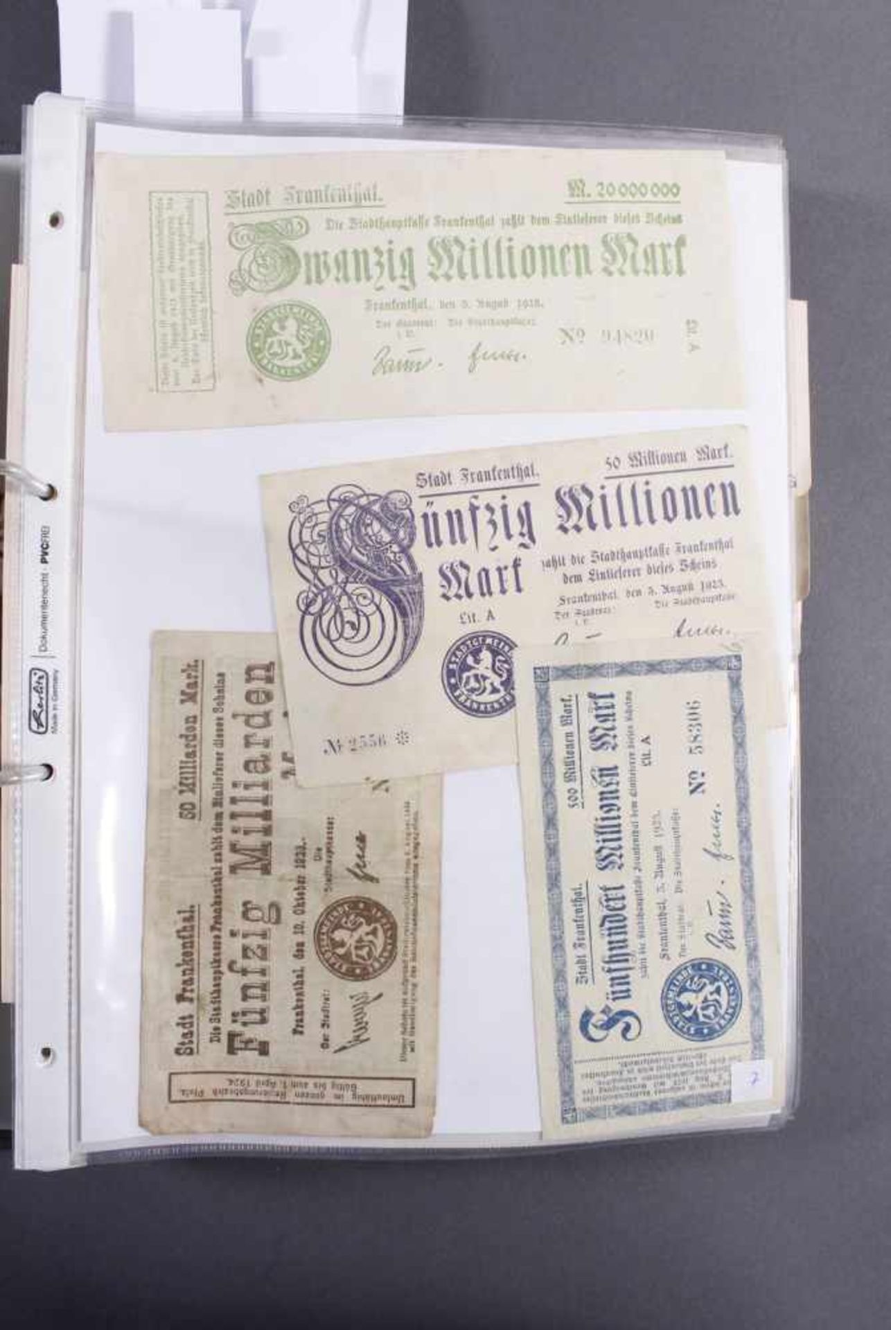 Notgeldsammlung Rheinland-PfalzInsgesamt über 180 Banknoten. Notgeld aus den Städten: Annweiler, - Image 2 of 22