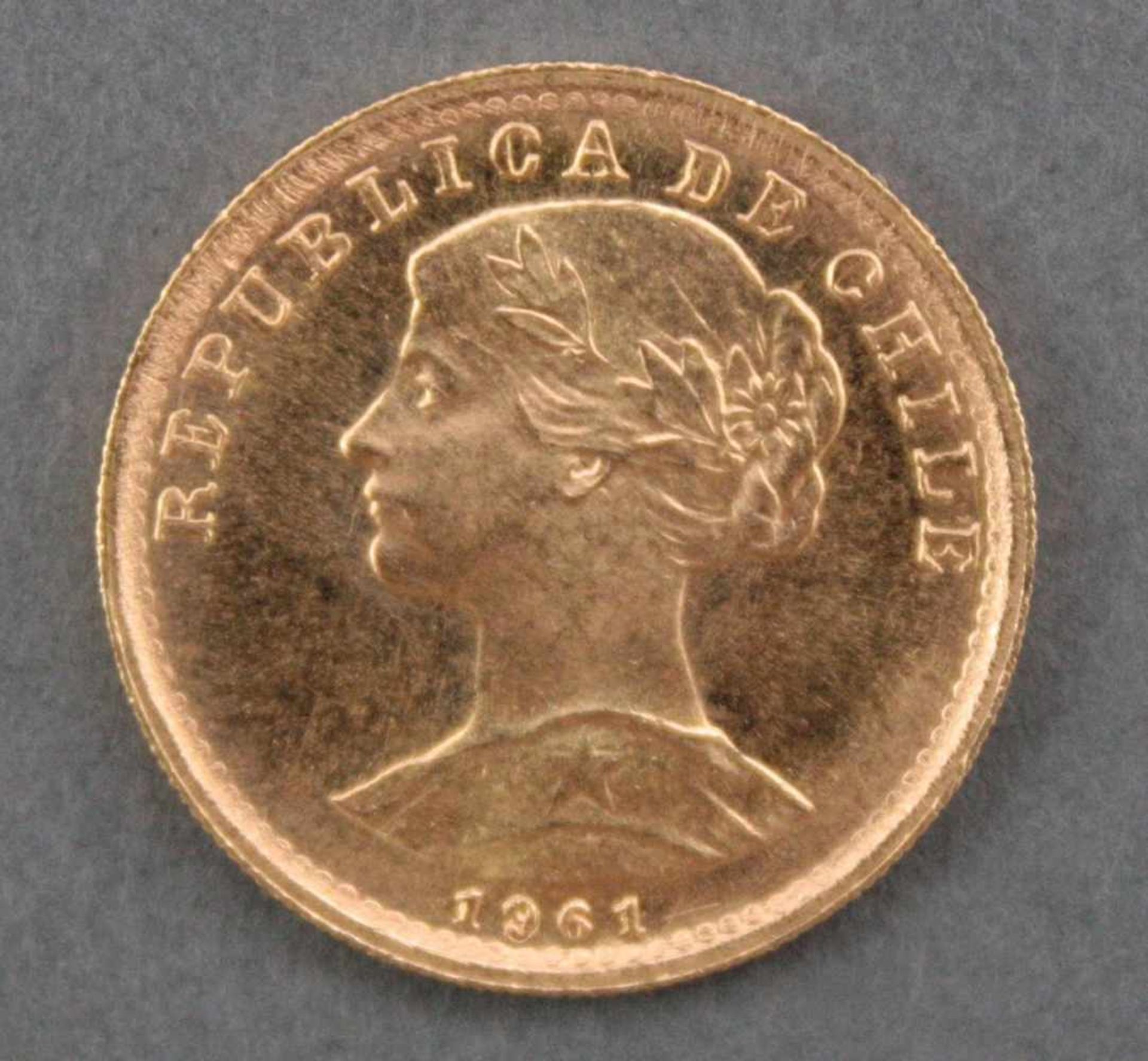 Chile 20 Pesos Goldmünzeca. 3,6 Gramm 0.900er Goldmünze.