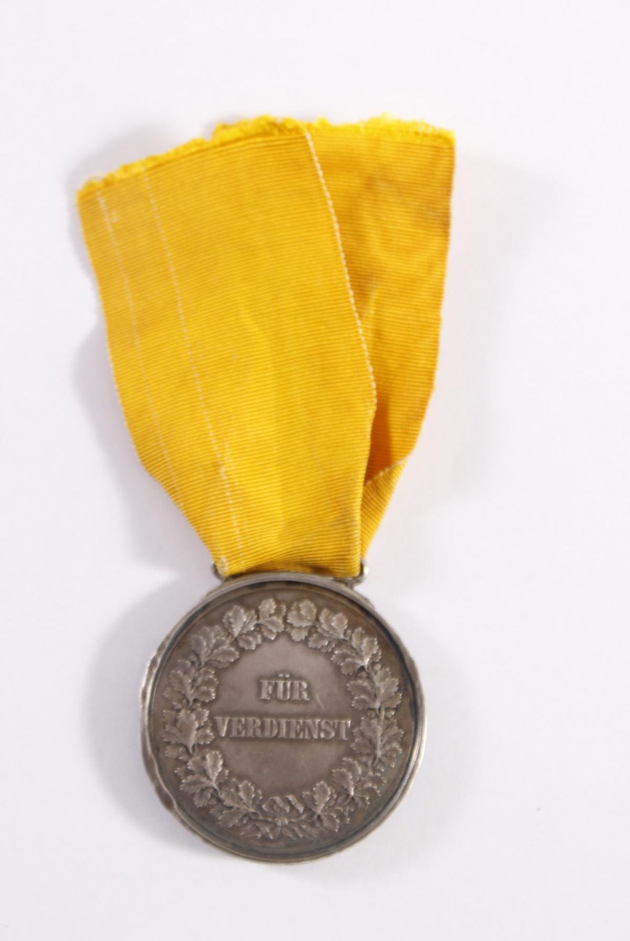 Baden: Große Silberne Verdienstmedaille an Band (1881-1896)Durchmesser ca. 40,5 mm, oben - Bild 2 aus 3