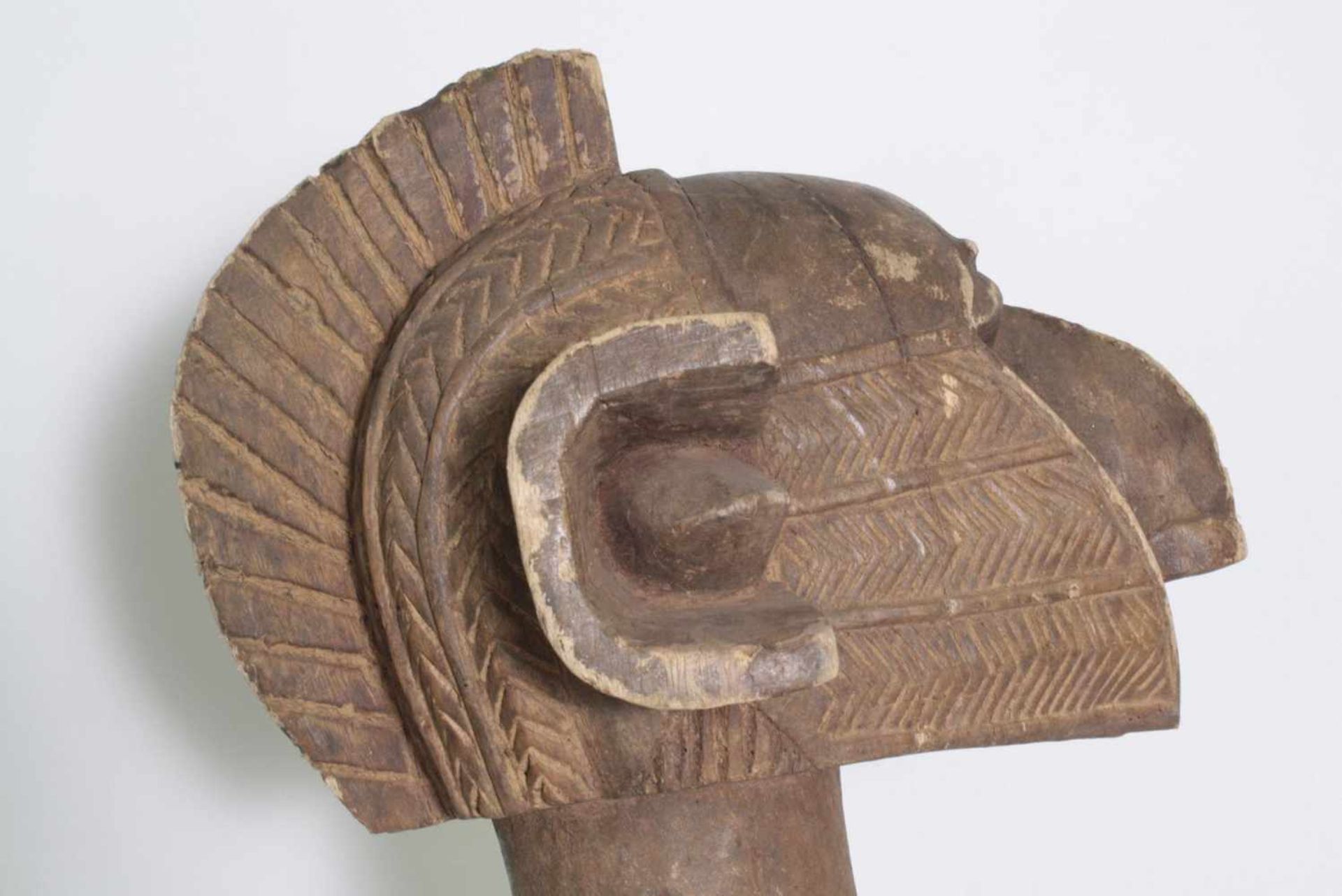 Tanzaufsatz Nimba (Demba), Baga, Guinea Bissau, 1. Hälfte 20. Jh.Holz geschnitzt, braune Patina, - Bild 4 aus 10