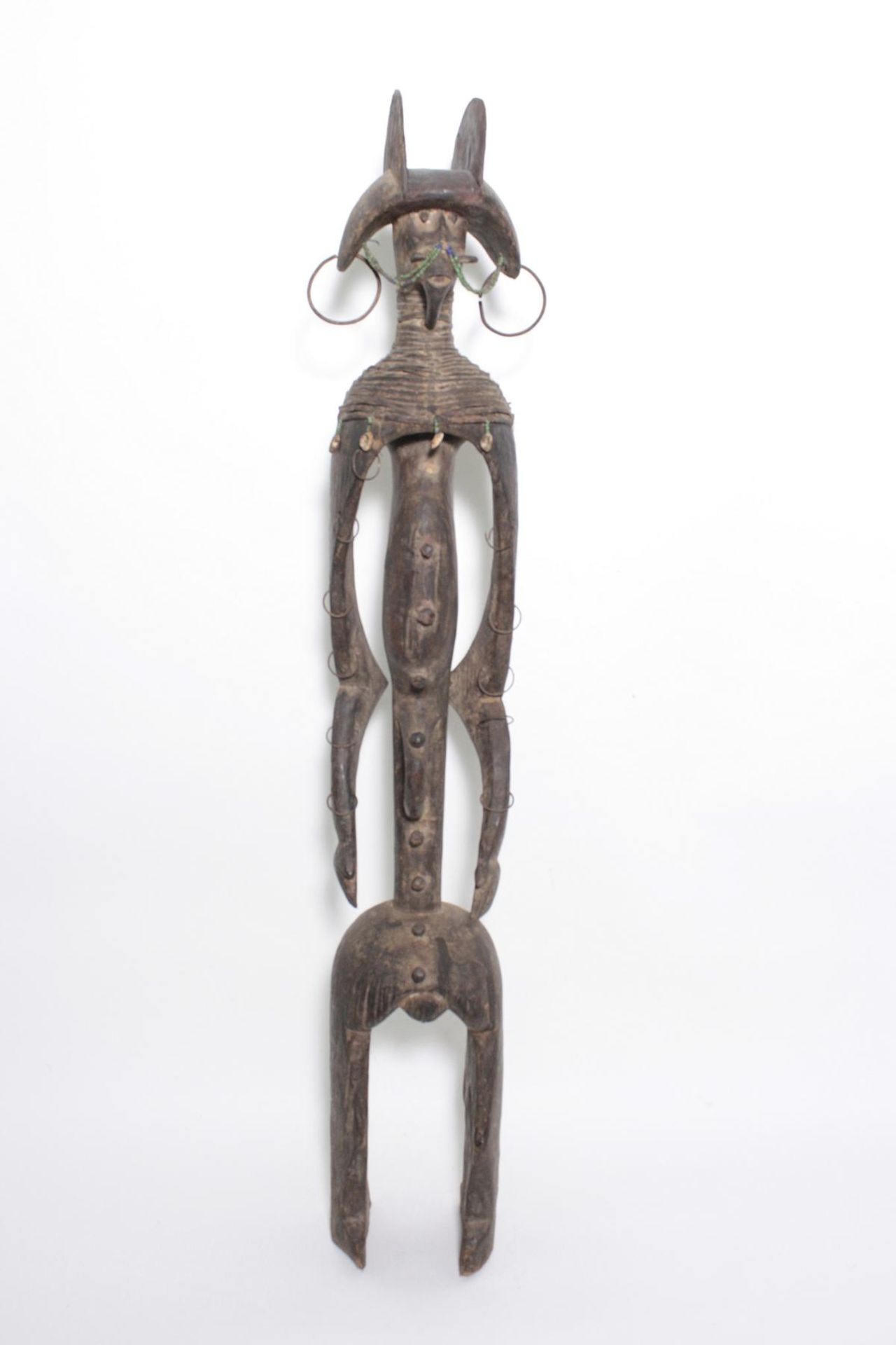 Ritualfigur der Mumuye, "Iagalagana", Nigeria. 1. Hälfte 20. Jh.Holz geschnitzt, dunkelbraune Patina