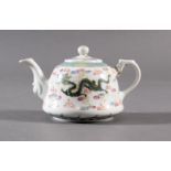 Porzellan Teekanne, China um 1900