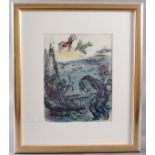 Marc Chagall, Farblithografie aus der Odyssee