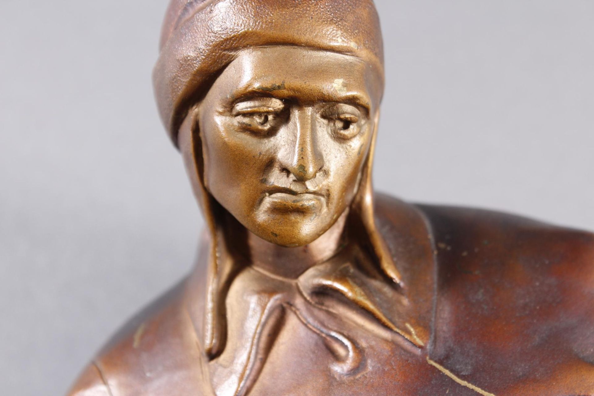 Art Deko Bronzeskulptur, Dante - Bild 7 aus 10