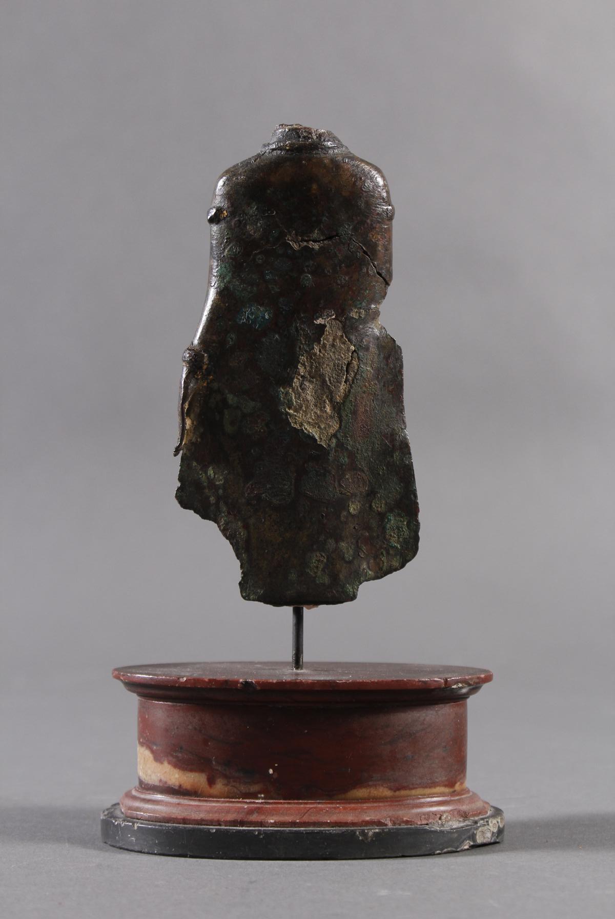 Bronze Buddha-Fragment, wohl Khmer, 13./14. Jahrhundert - Image 3 of 9