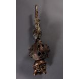 Bronze Zierpfeife, Bafum / Kamerun 20.- Jh-