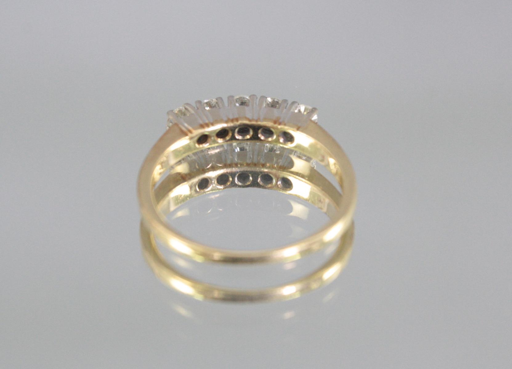 Damenring mit Diamanten, 14 Karat Gelbgold - Image 2 of 2