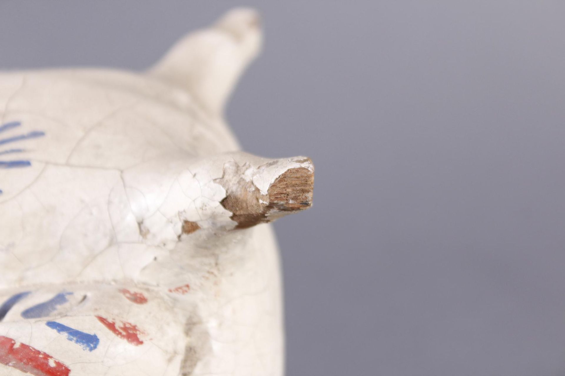 Antike Holz-Tierplastik, "Ziege" - Bild 7 aus 8