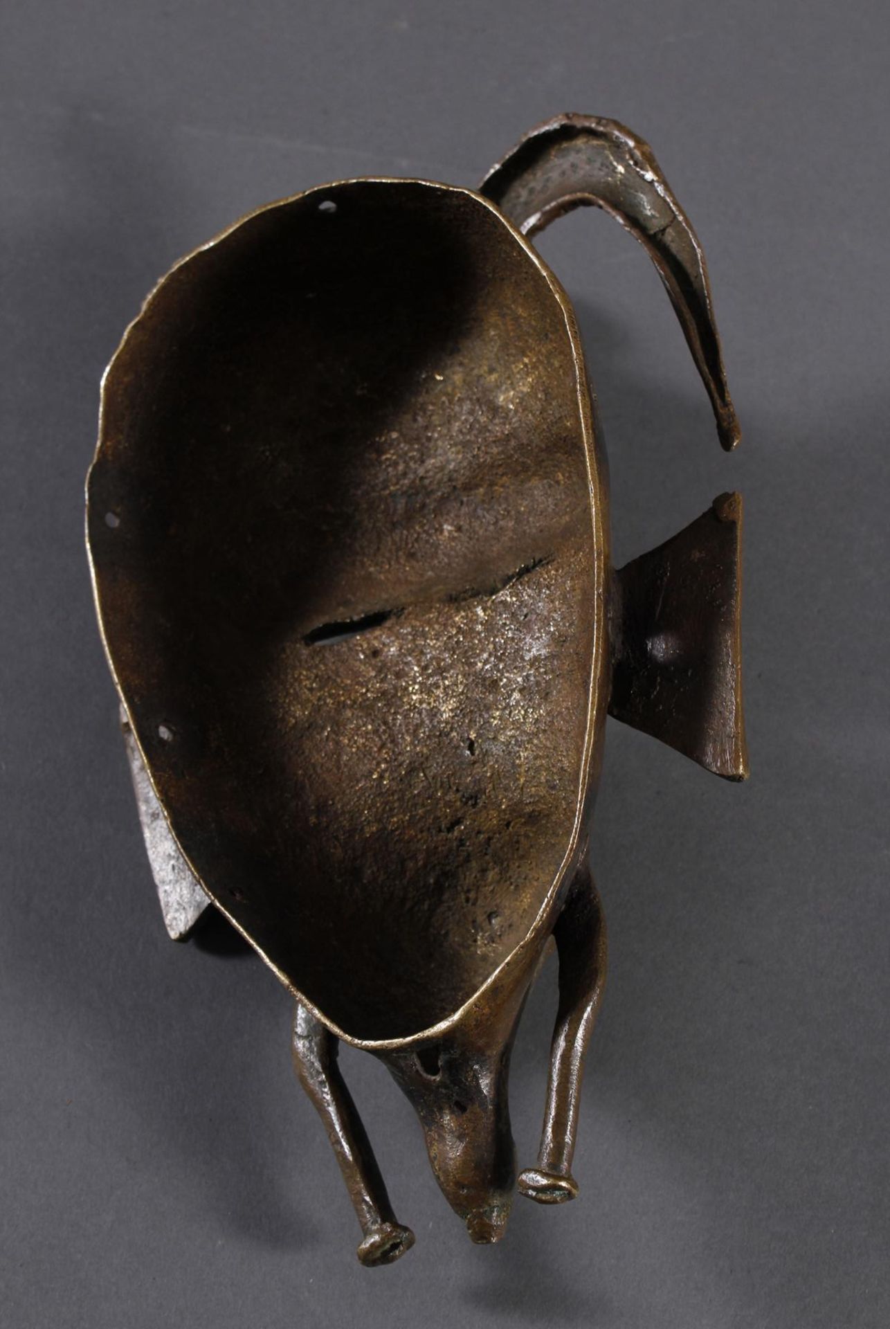 Bronzemaske Senufo / Elfenbeinküste - Image 4 of 5