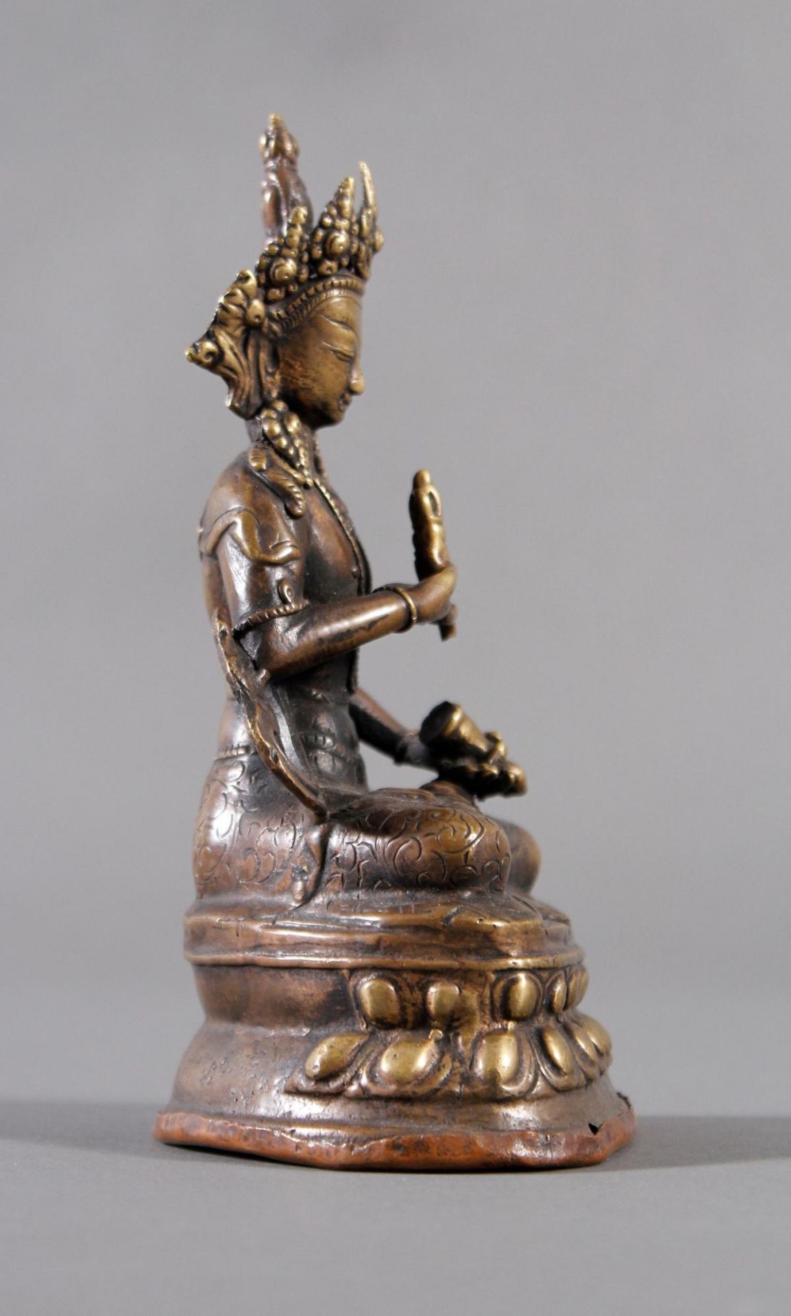 Bronze Buddha, Tibet 19. Jahrhundert - Bild 2 aus 6