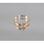 Damenring mit Diamant, 14 Karat Gelbgold