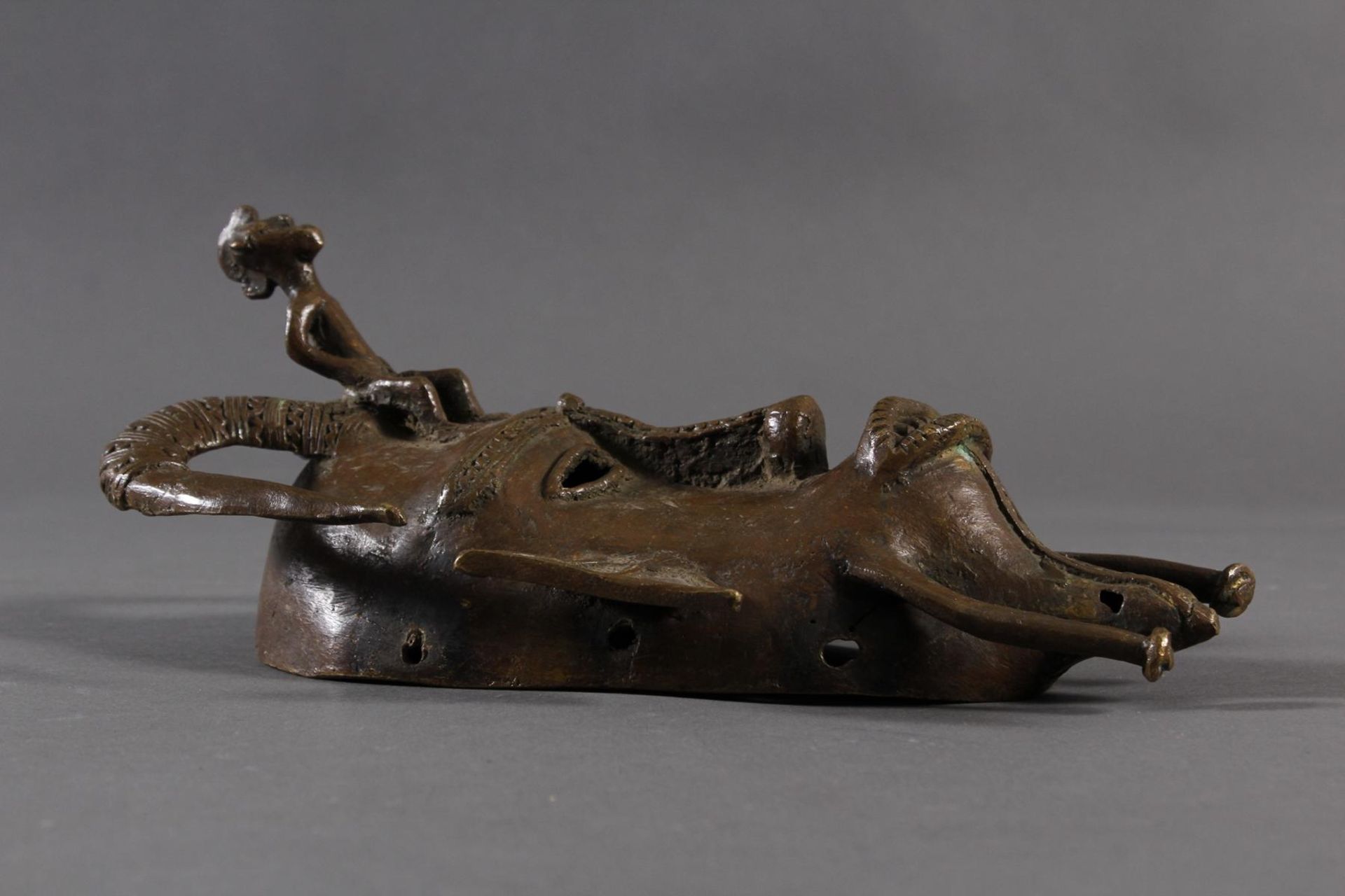 Bronzemaske Senufo / Elfenbeinküste - Image 3 of 5