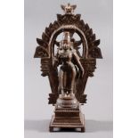 Bronze, Hinduistische Gottheit, Indien, 18. / 19. Jahrhundert
