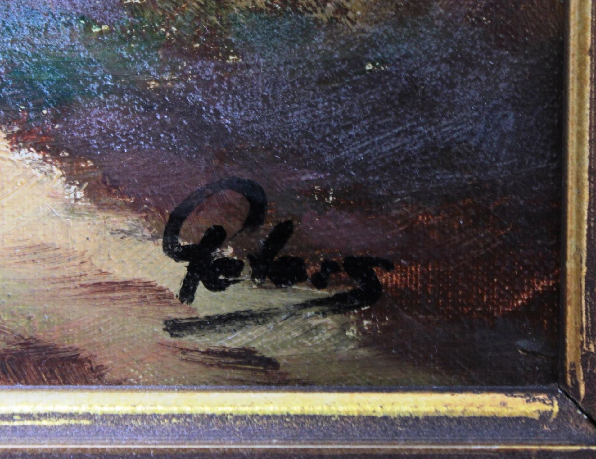 Gemälde, "Landschaft mit Personenstaffage" - Image 3 of 4