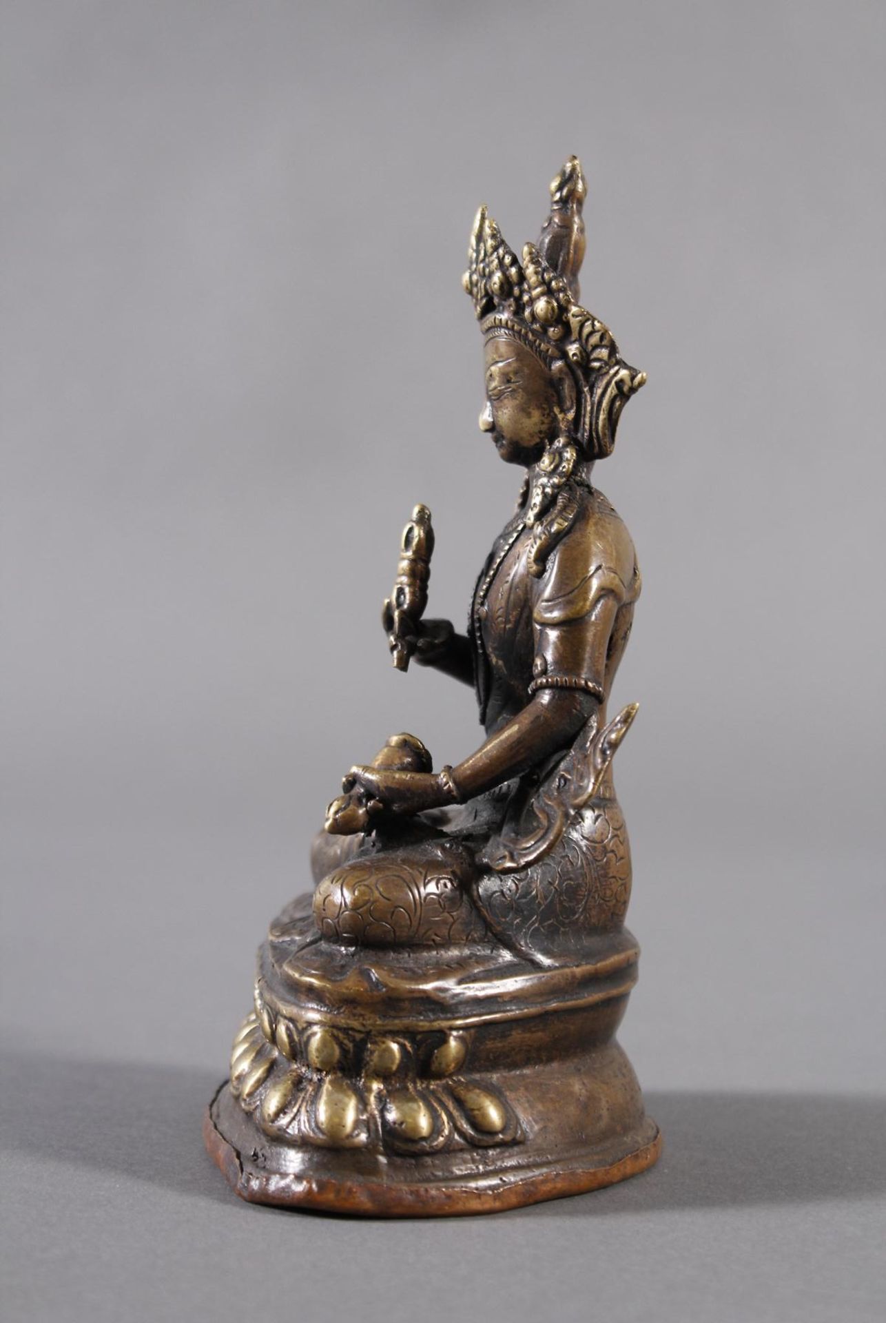 Bronze Buddha, Tibet 19. Jahrhundert - Bild 4 aus 6