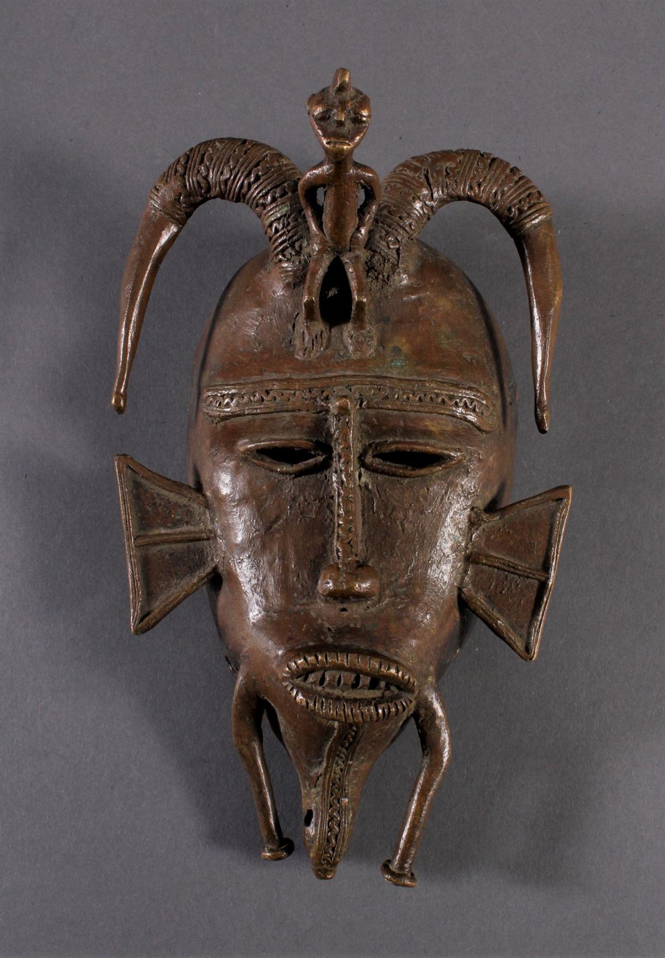 Bronzemaske Senufo / Elfenbeinküste