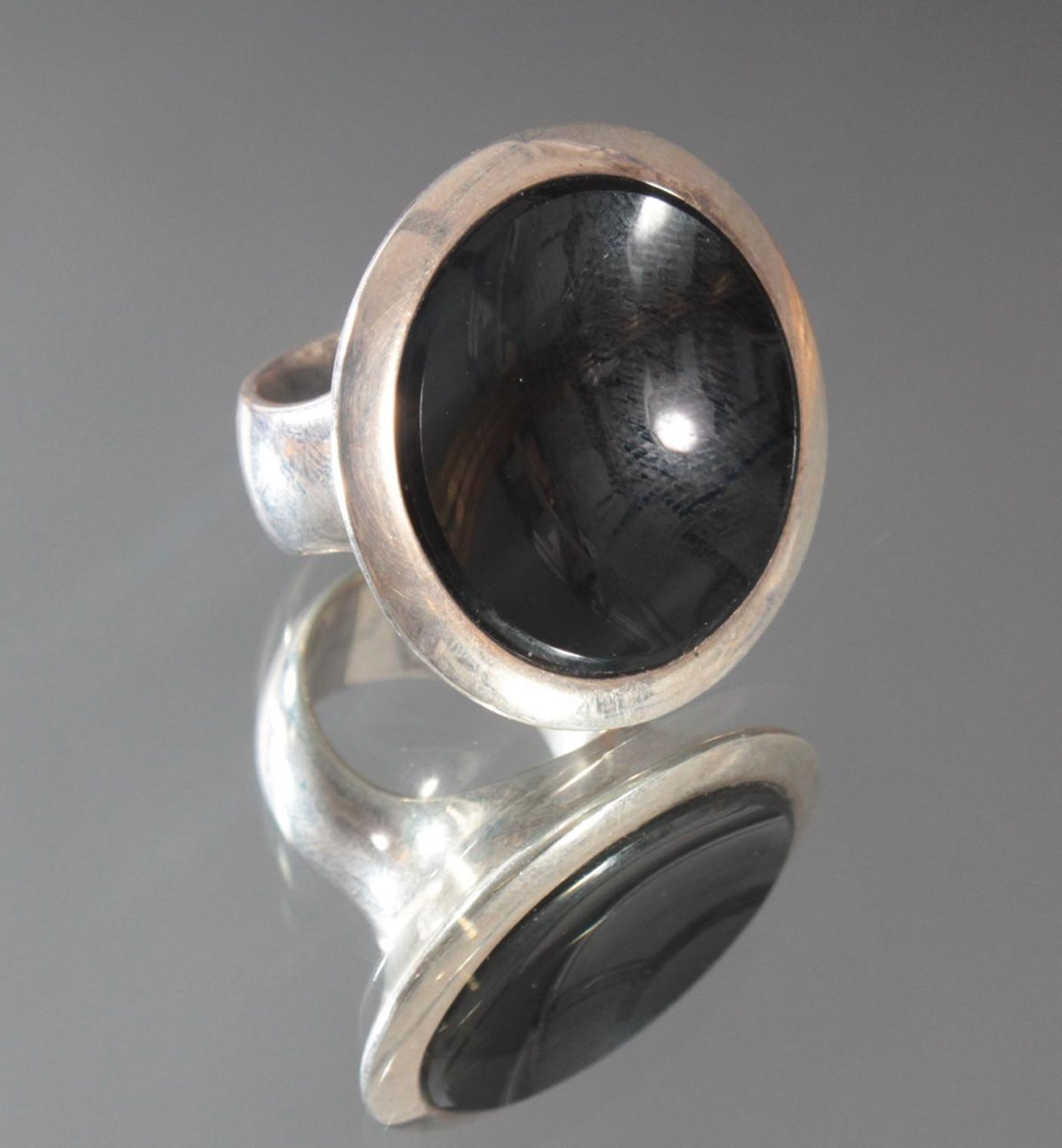 Sterlingsilber-Ring mit Onyx - Bild 2 aus 5