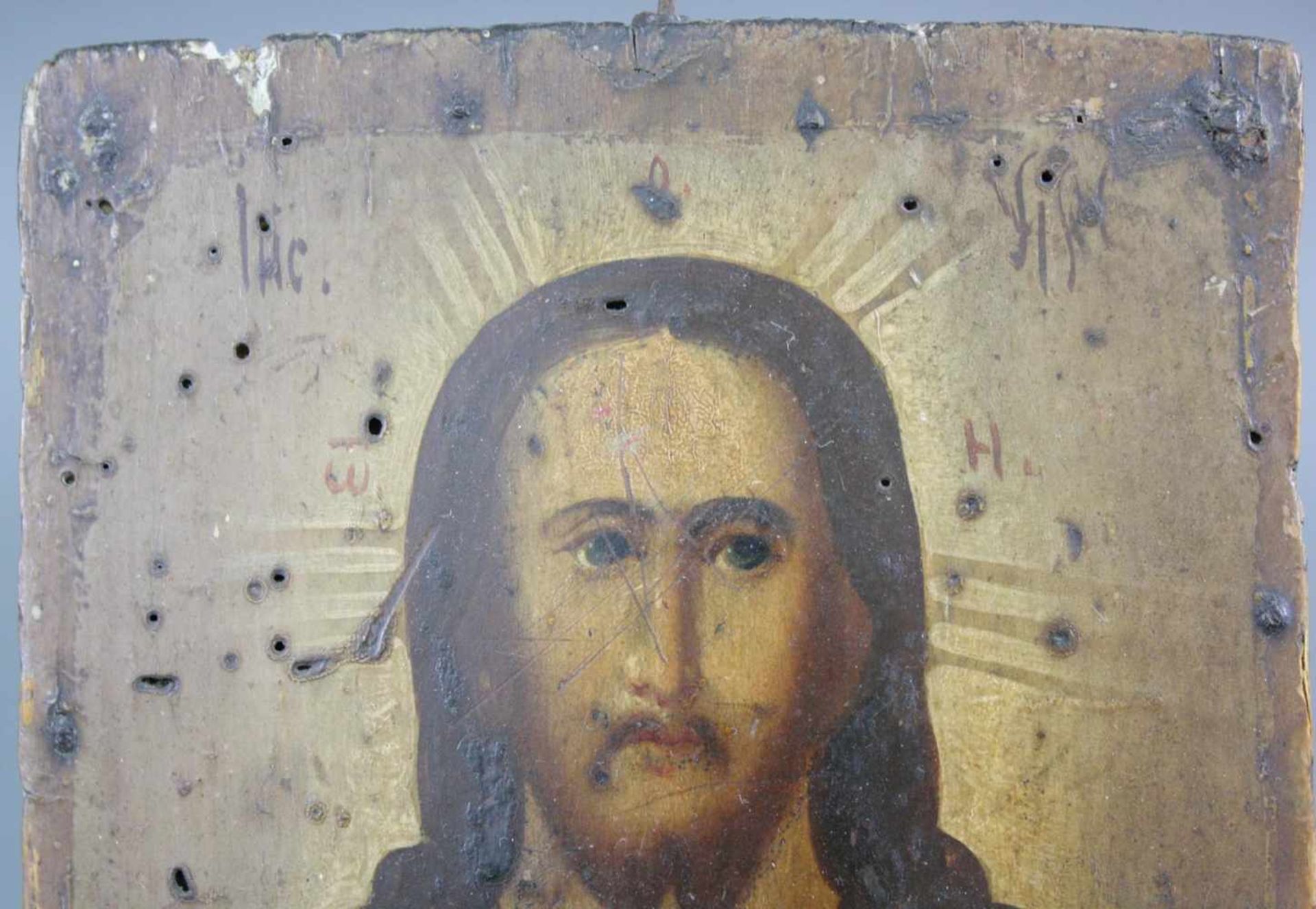Antike Ikone Christus Pantokrator - Bild 2 aus 4