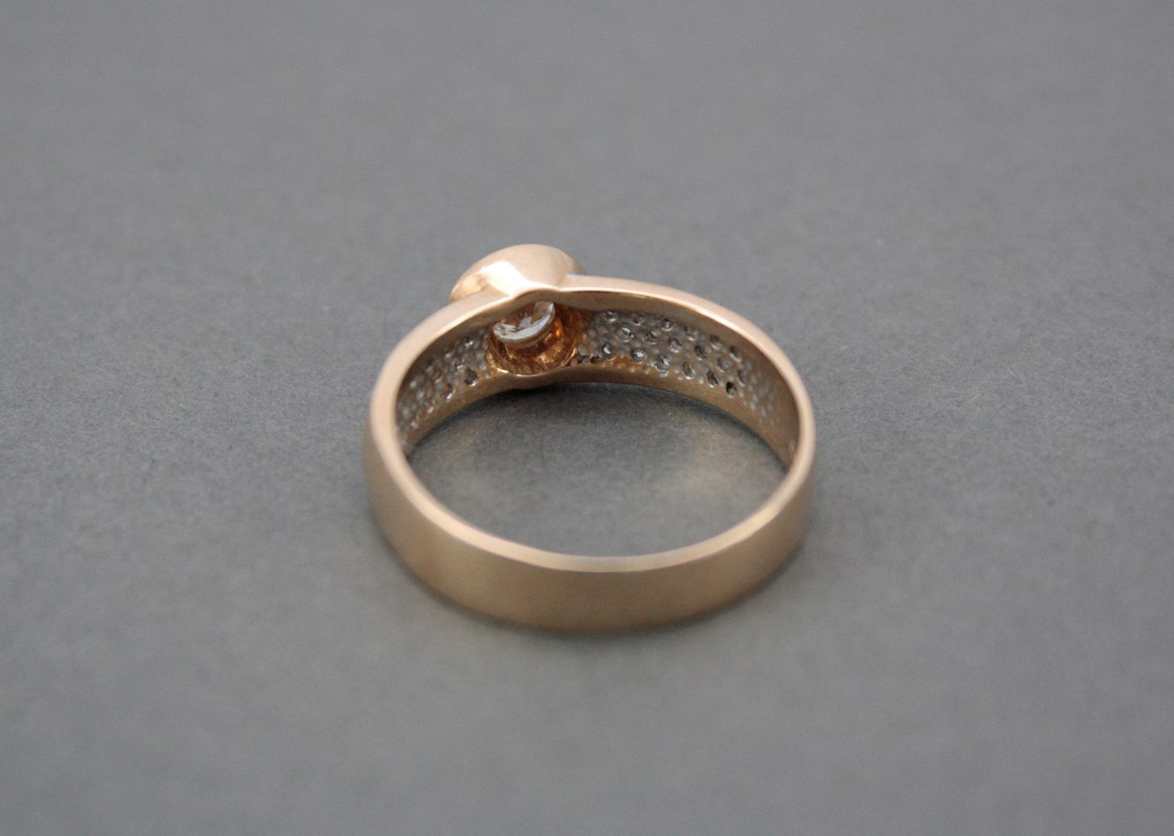 Damenring mit Diamanten, 14 Karat Gelbgold - Image 3 of 3