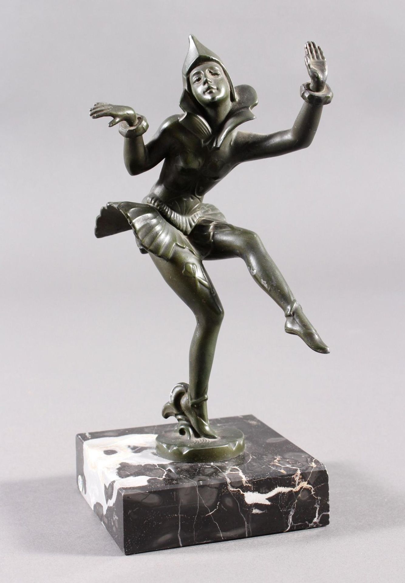 Art Deko Skulptur, Tänzerin, wohl Frankreich um 1925