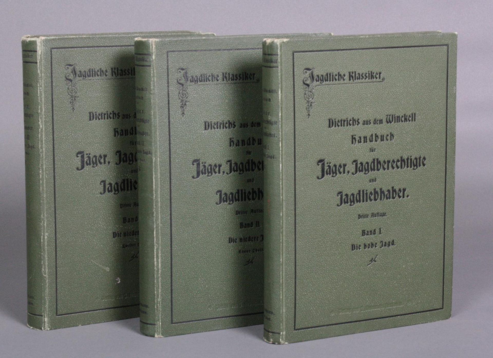 Handbuch für Jäger in Drei Bänden. Dietrichs aus dem Winckell, Band I-III