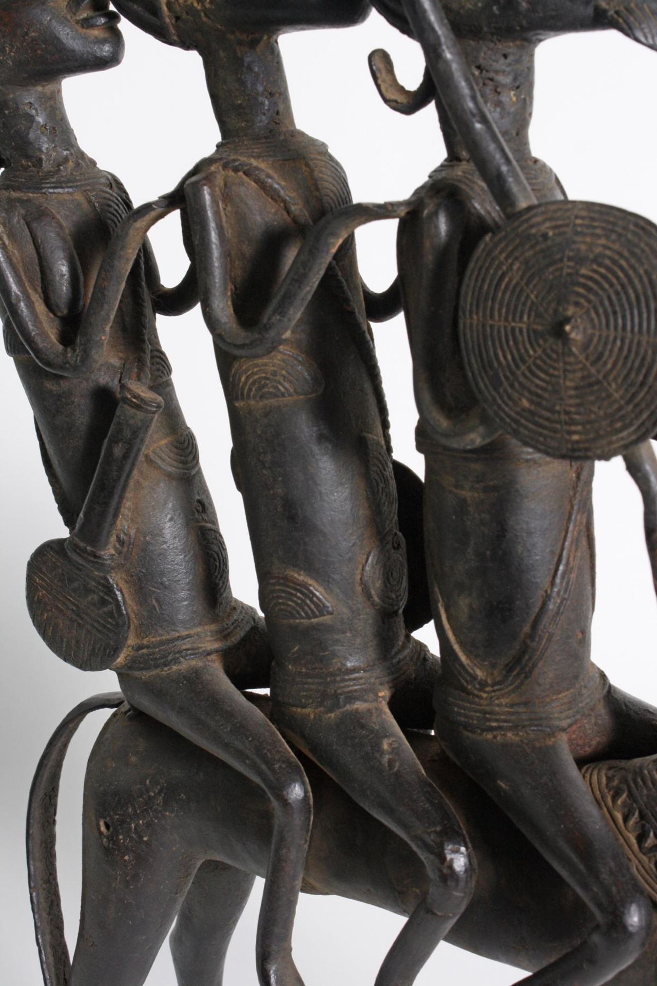 Bronze Reiter auf Pferd, Dogon, Mali, 1. Hälfte 20. Jh. - Bild 14 aus 14