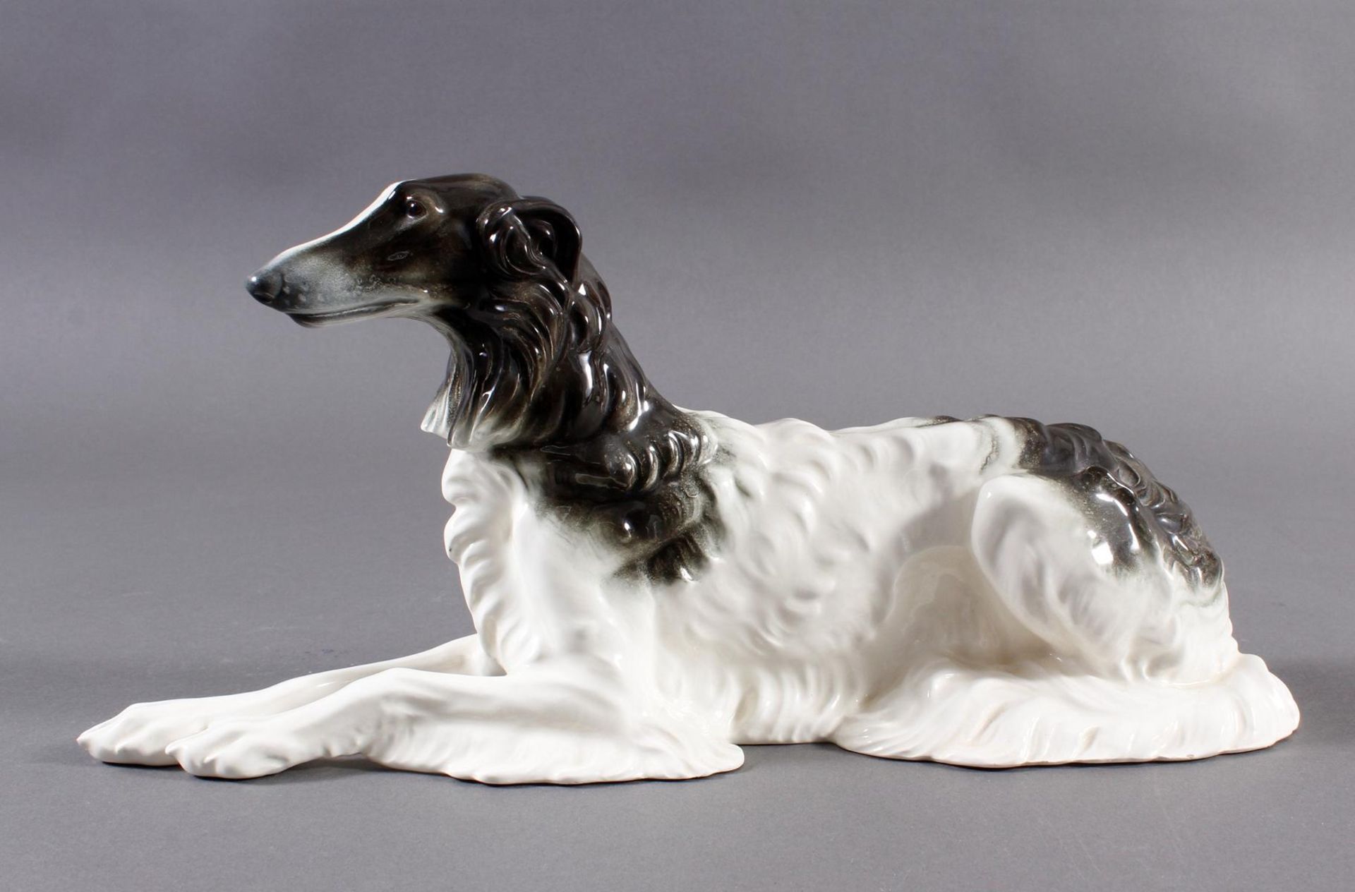 Keramikfigur, Windhund um 1930/1950