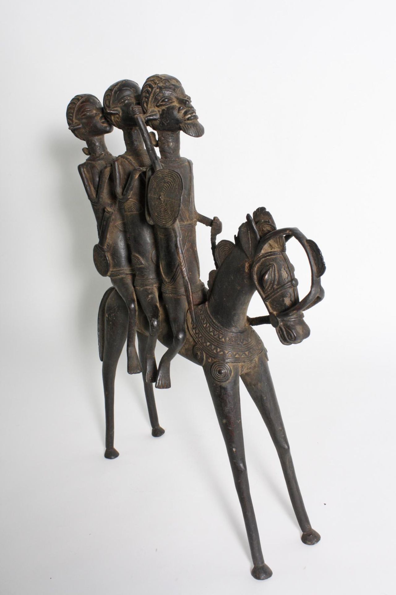 Bronze Reiter auf Pferd, Dogon, Mali, 1. Hälfte 20. Jh. - Bild 10 aus 14
