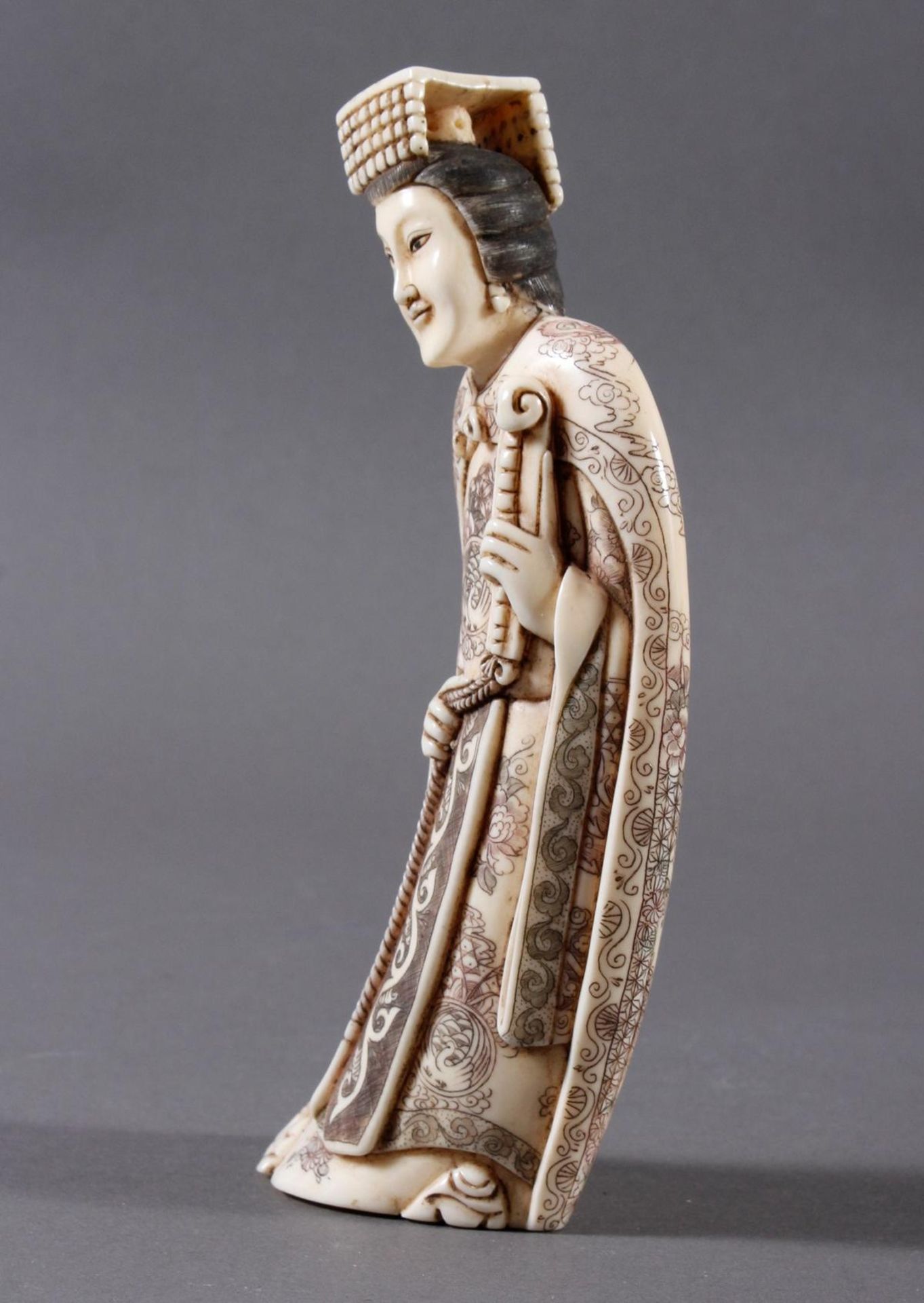 Nilpferdzahn Figur, Hofdame, China um 1900 - Image 7 of 16