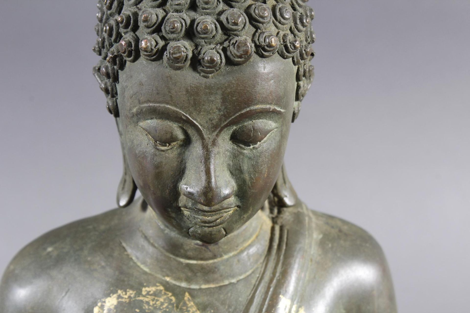 Bronze Buddha, Thailand um 1900 - Bild 6 aus 14