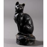 Antoine BOFILL (1875-?), Bronze Skulptur, Sitzende Katze